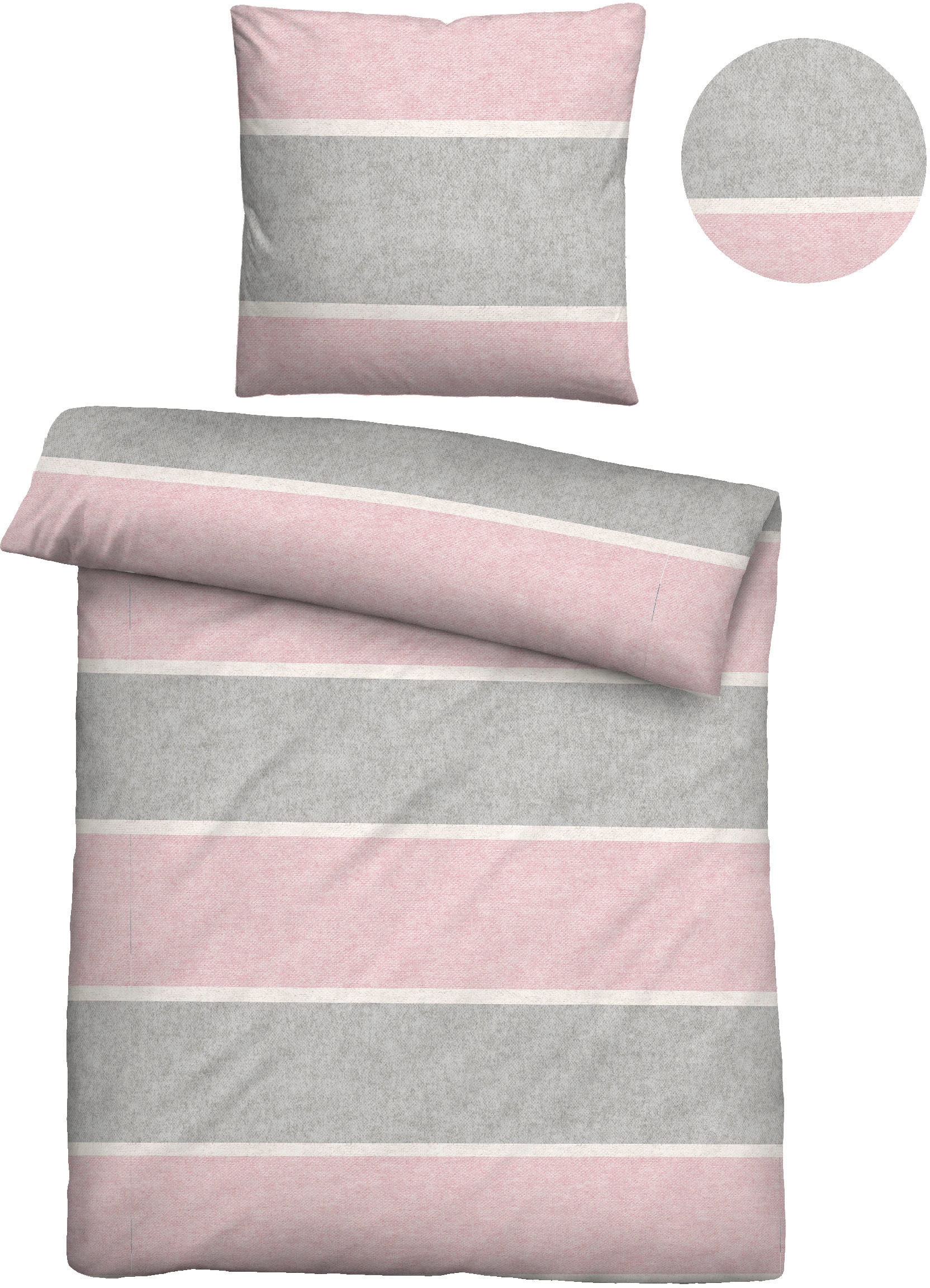 Biberna Bettwäsche »Jonas«, kuschelig warm, weich, pflegeleicht, 100% Baumwolle, made in Germany