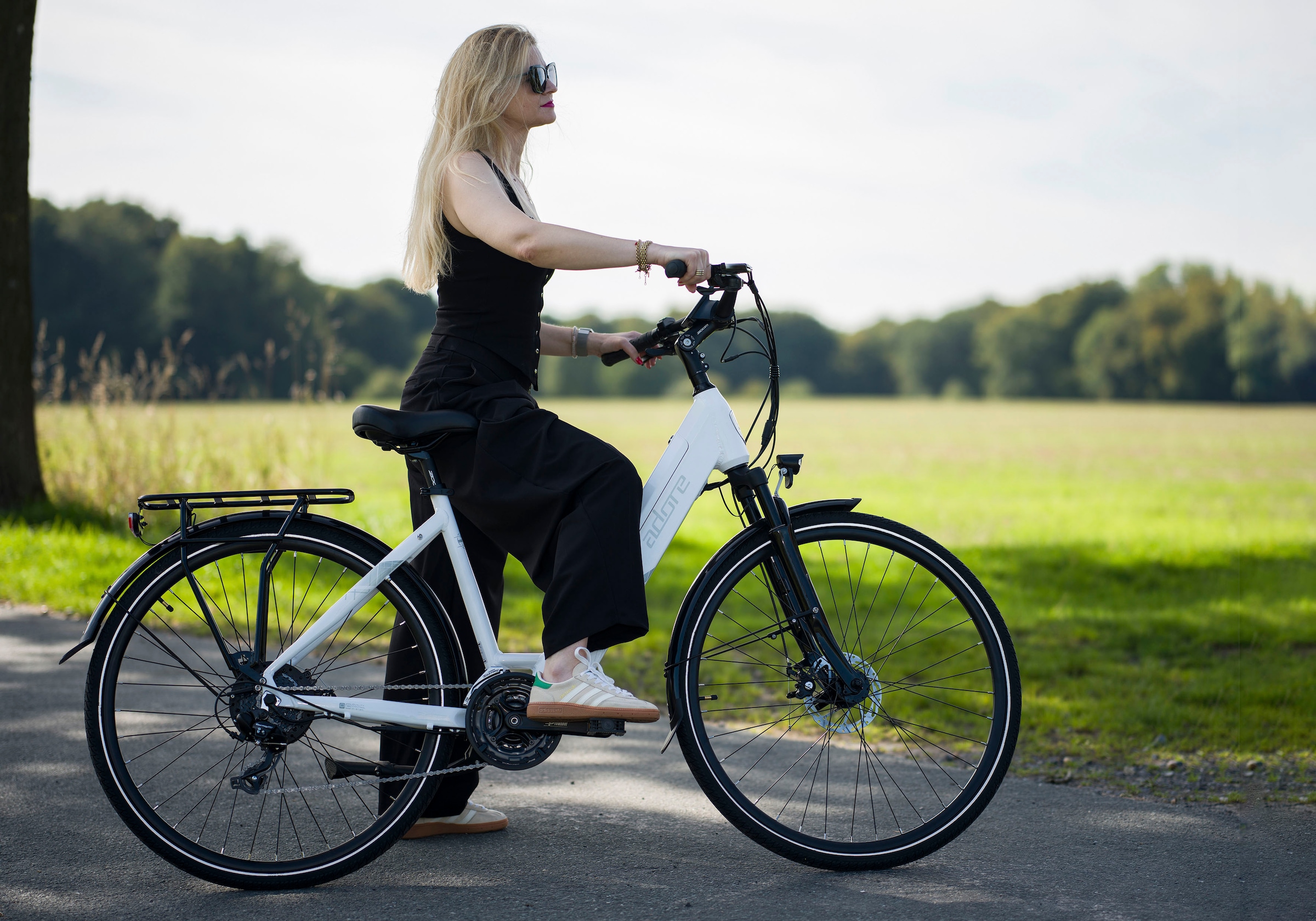 Adore E-Bike »28" Alu Trekking E-Bike ATR-180 Heckmotor 50NM / 15Ah Glacier White«, 24 Gang, Shimano, Tourney, Heckmotor 250 W