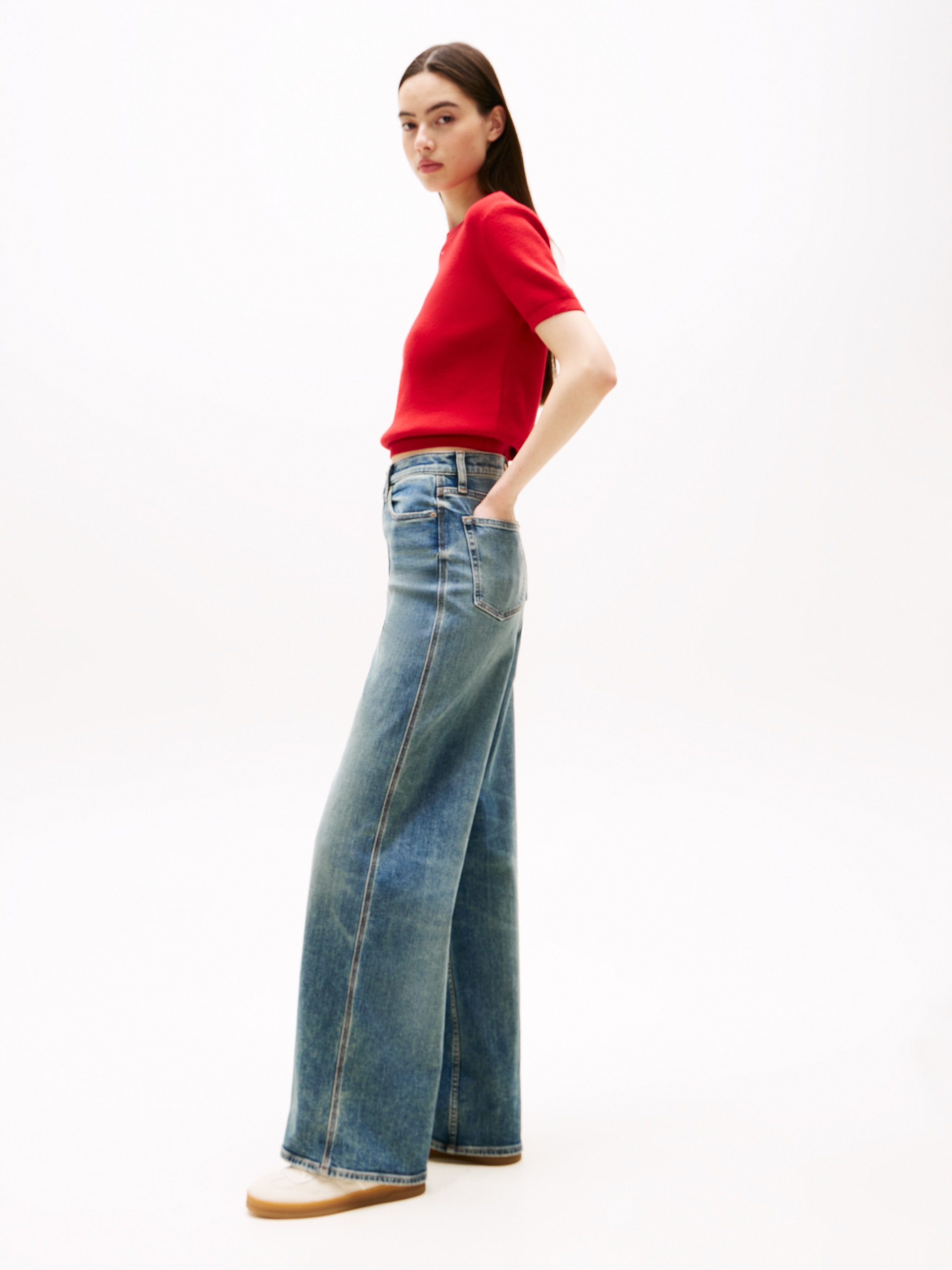 Tommy Jeans Weite Jeans »Claire High Rise«, mit Logo-Badge