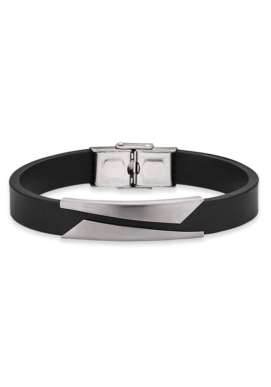 Geschenk, breit bestellen Optik Armkette Armband Lederband »Schmuck Silber« Bruno Banani online