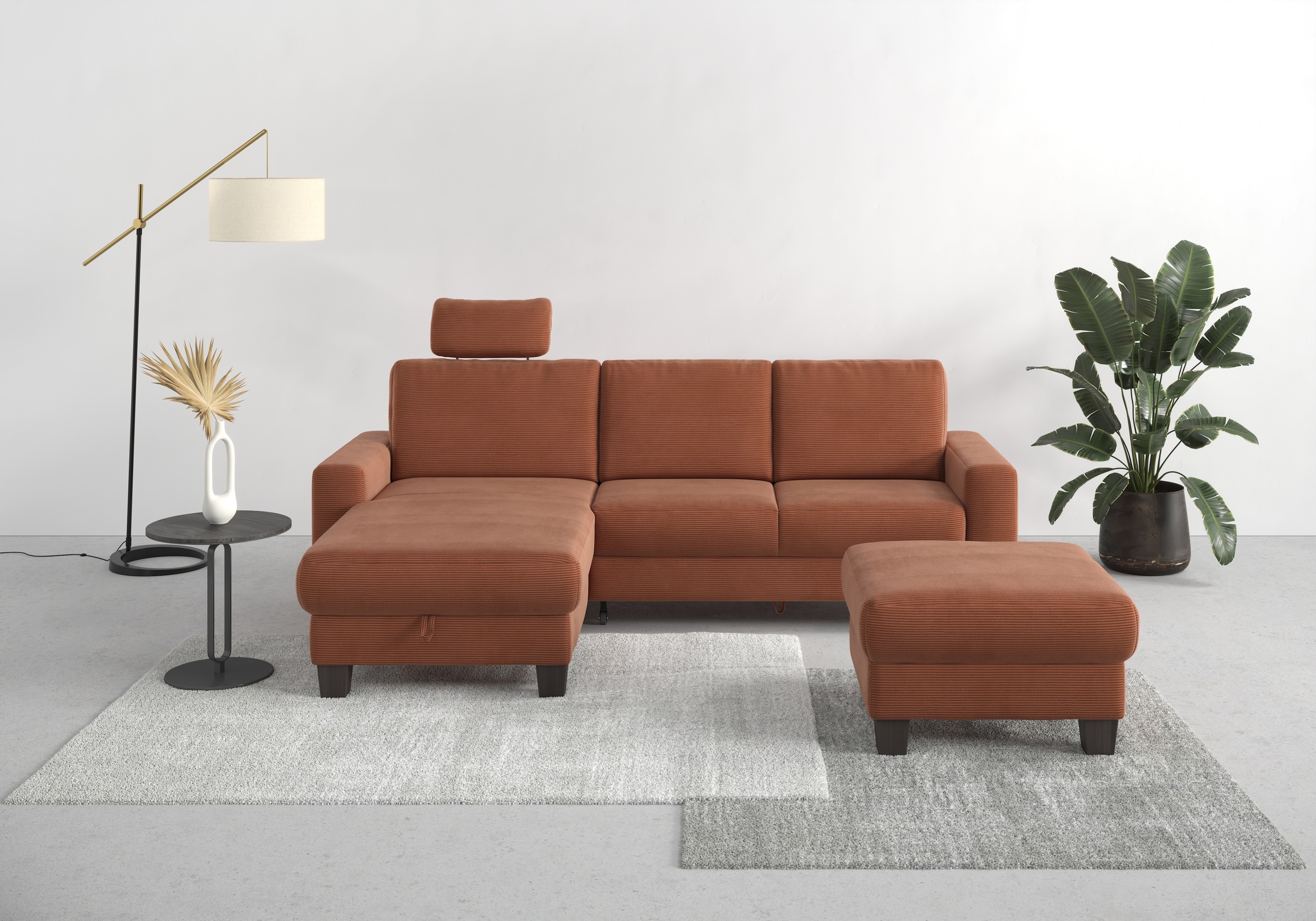 Home affaire Ecksofa »Summer L-Form« mit Recamiere, mit oder ohne Bettfunkt günstig online kaufen