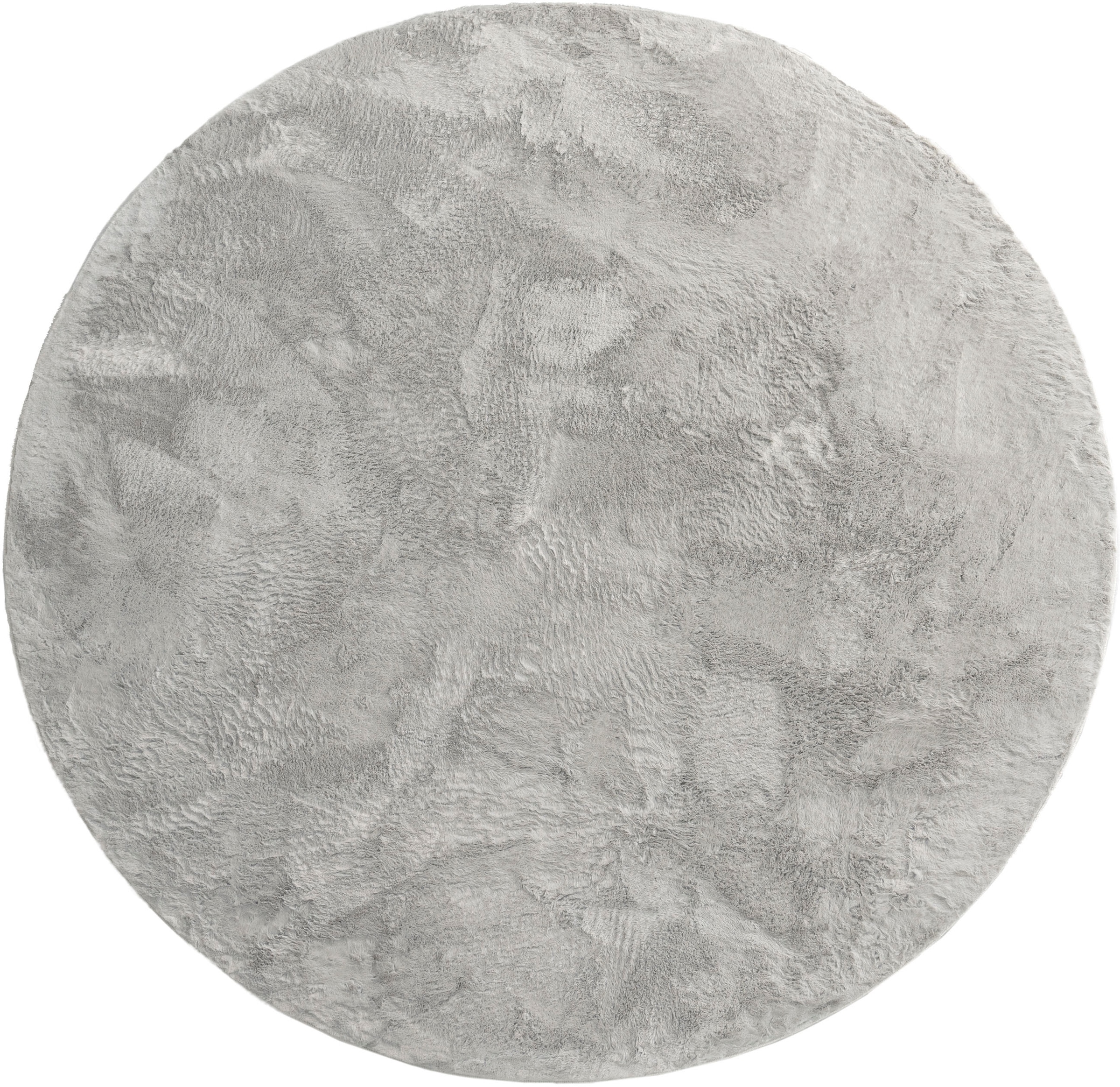 Paco Home Fellteppich »Kunstfell Soft 380«, rund, 14 mm Höhe, Langflor, Kuschelteppich - besonders weich, Uni-Farben