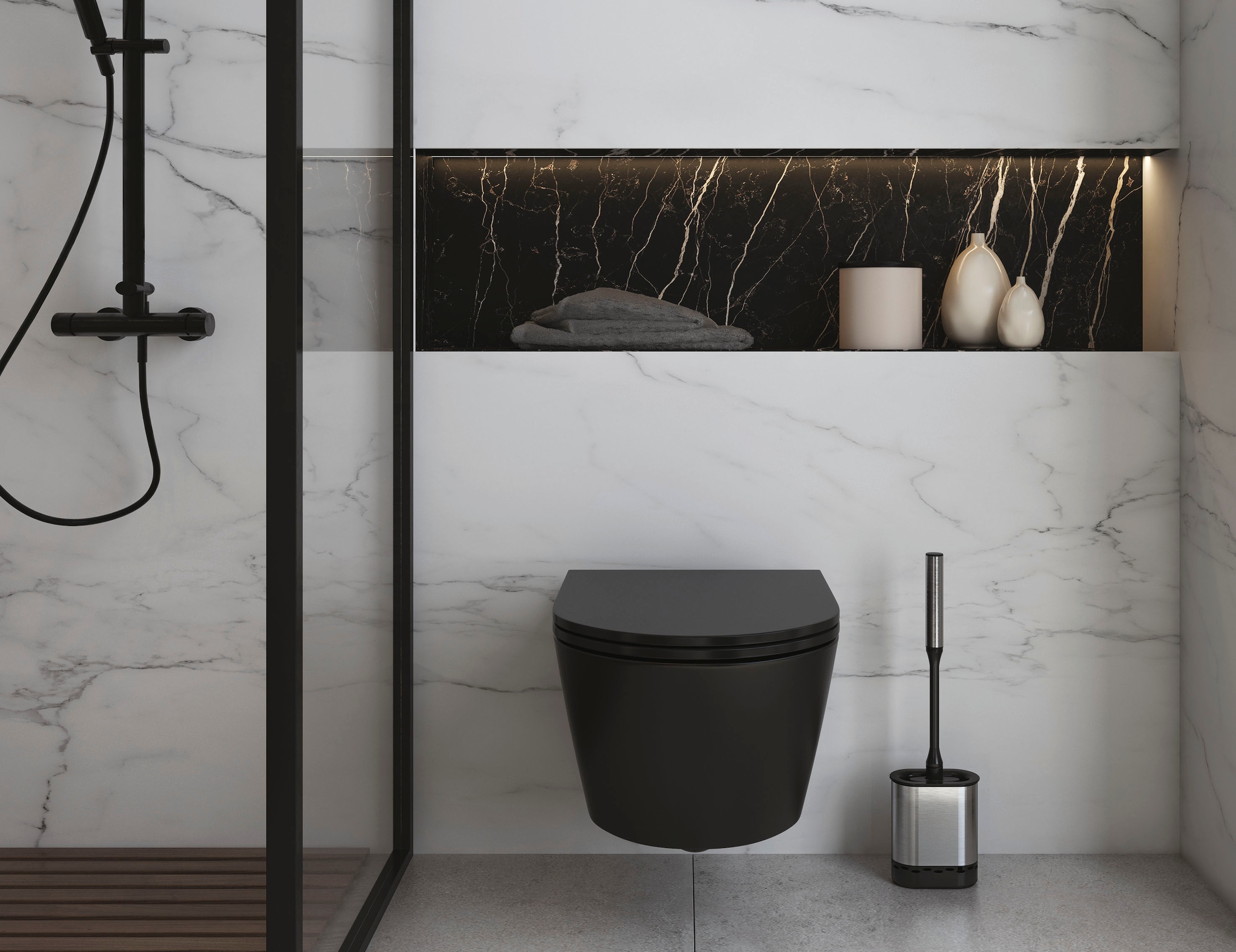 Metaltex WC-Reinigungsbürste »Cleany«, aus Inox kaufen online Edelstahl-Kunststoff-Silikon, WC Bürste flach