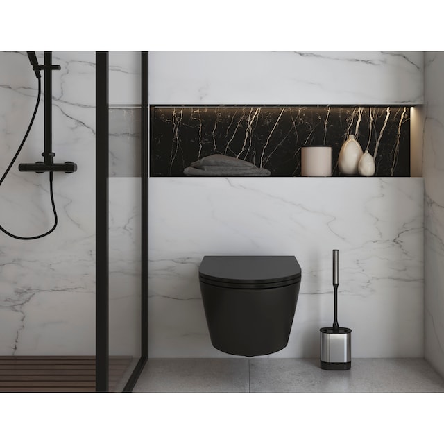 Metaltex WC-Reinigungsbürste »Cleany«, aus Edelstahl-Kunststoff-Silikon, WC  Bürste flach Inox online kaufen