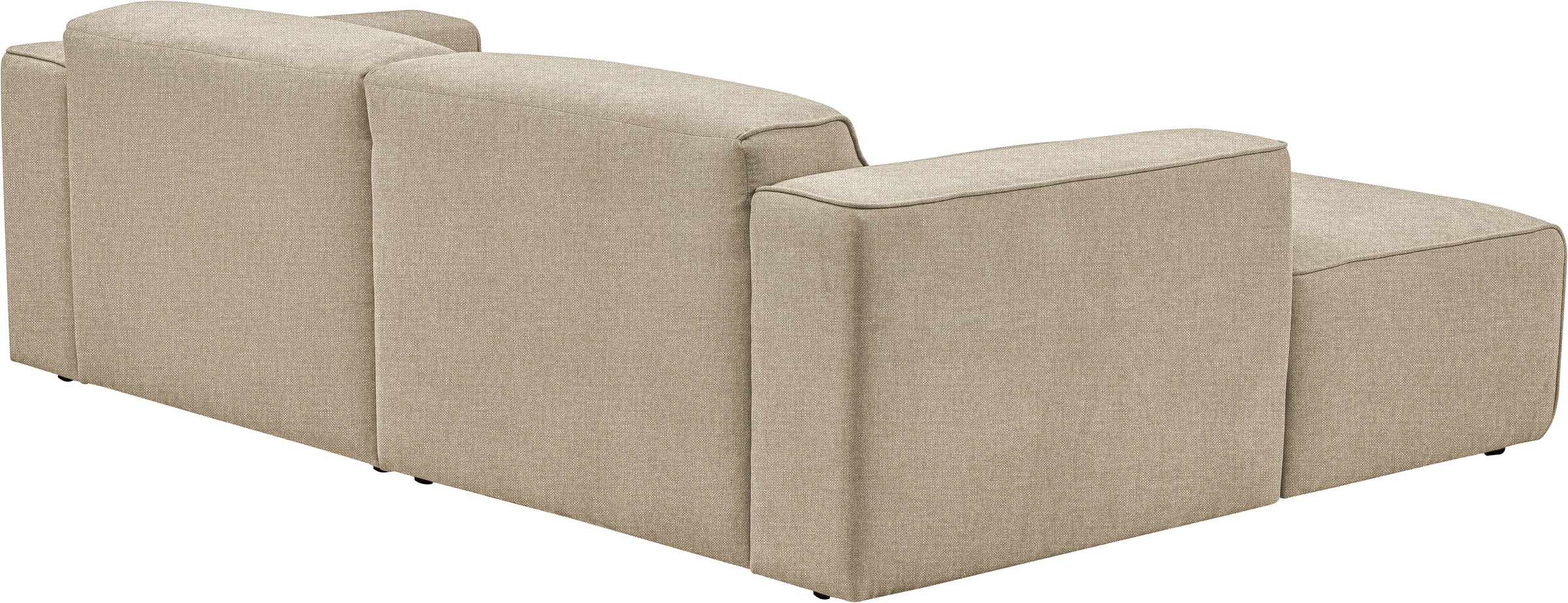 andas Ecksofa »Noord mit Kedernaht, Breite 234 cm«, Cord, Struktur, Webstoff, mit Wellenunterfederung, Massivholzrahmen