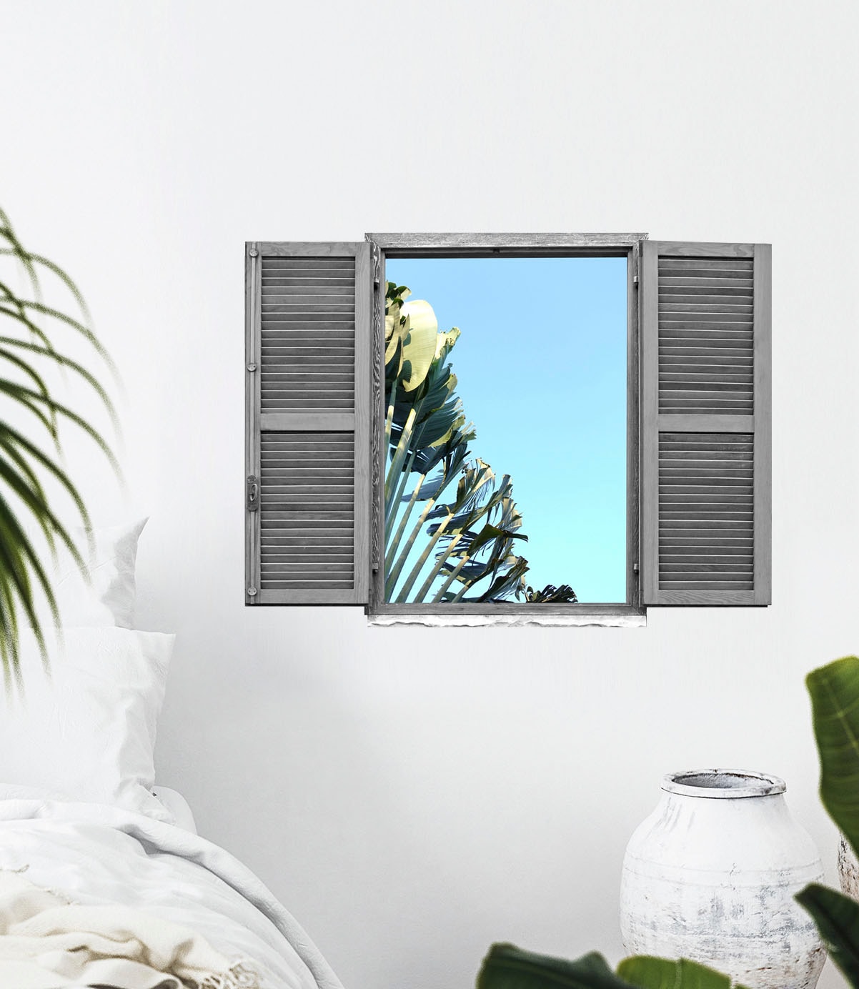 queence Wandtattoo »blauer Himmel«, (1 St.), Wandsticker, Wandbild, selbstklebend, 3D, Fenster