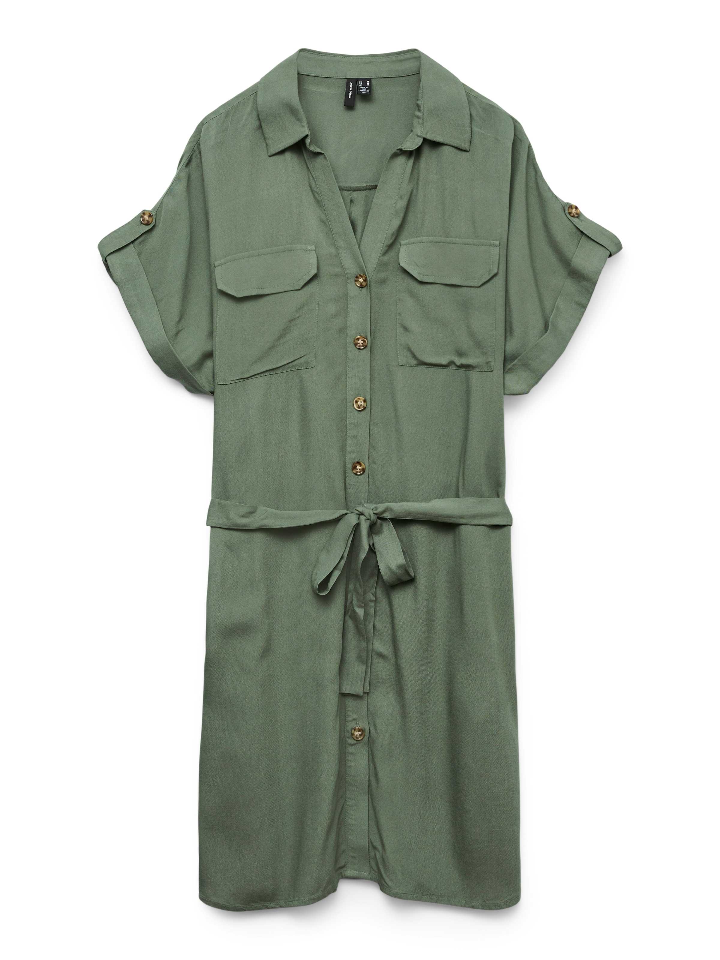 Vero Moda Midikleid »VMBUMPY SS SHORT SHIRT DRESS WVN GA NOOS«, Sommerkleid