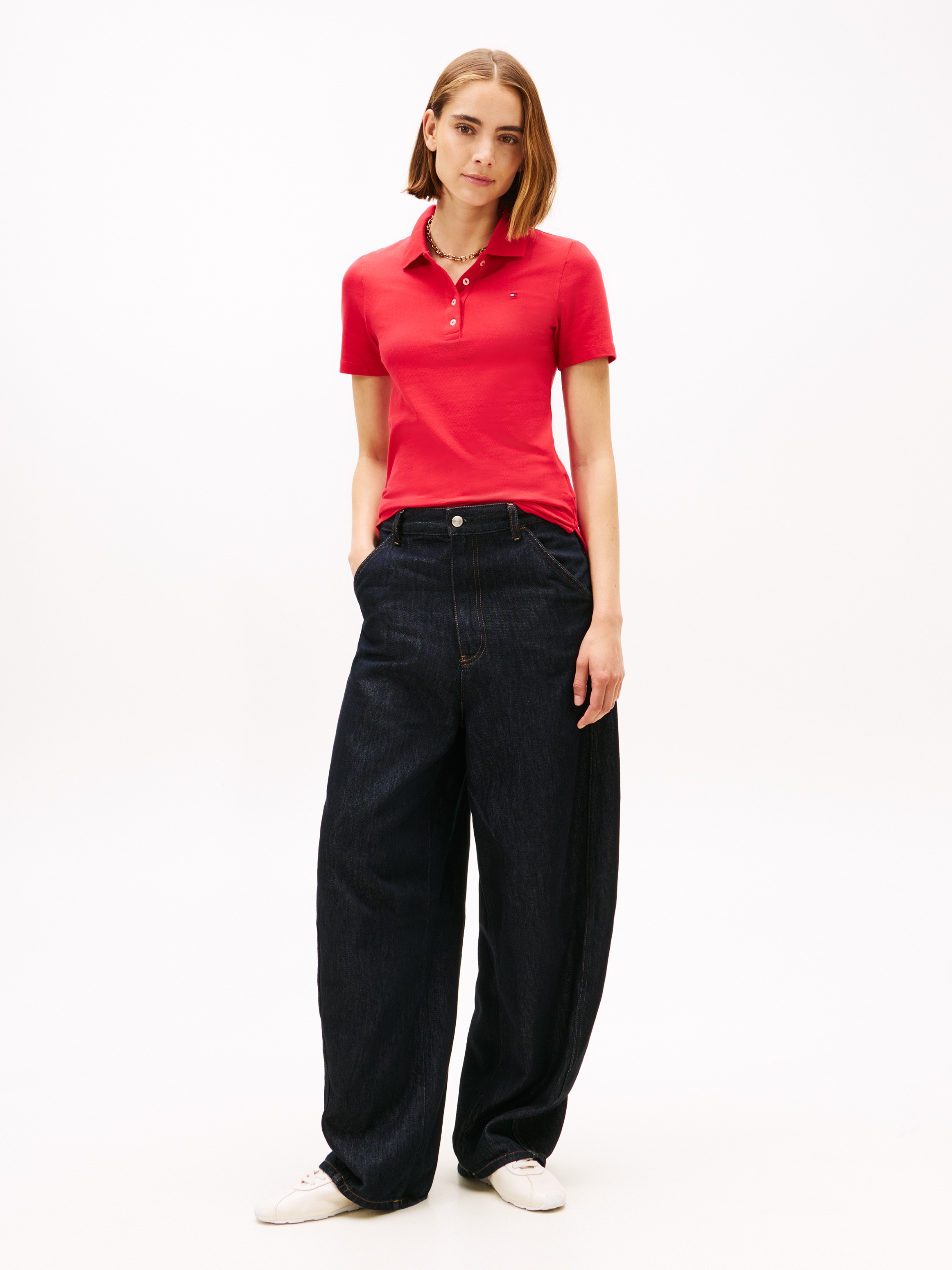 Tommy Hilfiger Poloshirt »1985 Slim Fit Pique Premium« mit Logostickerei, mit Seitenschlitzen
