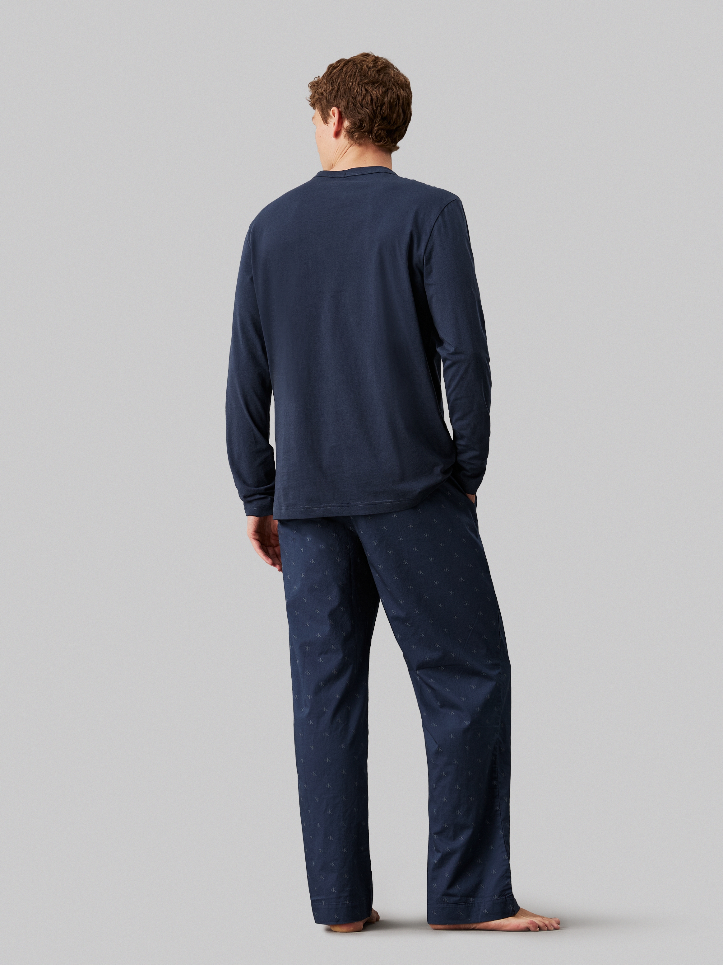 Calvin Klein Underwear Pyjama »L/S PANT SET«, (Set, 2 tlg.), mit Alloverprint Hose