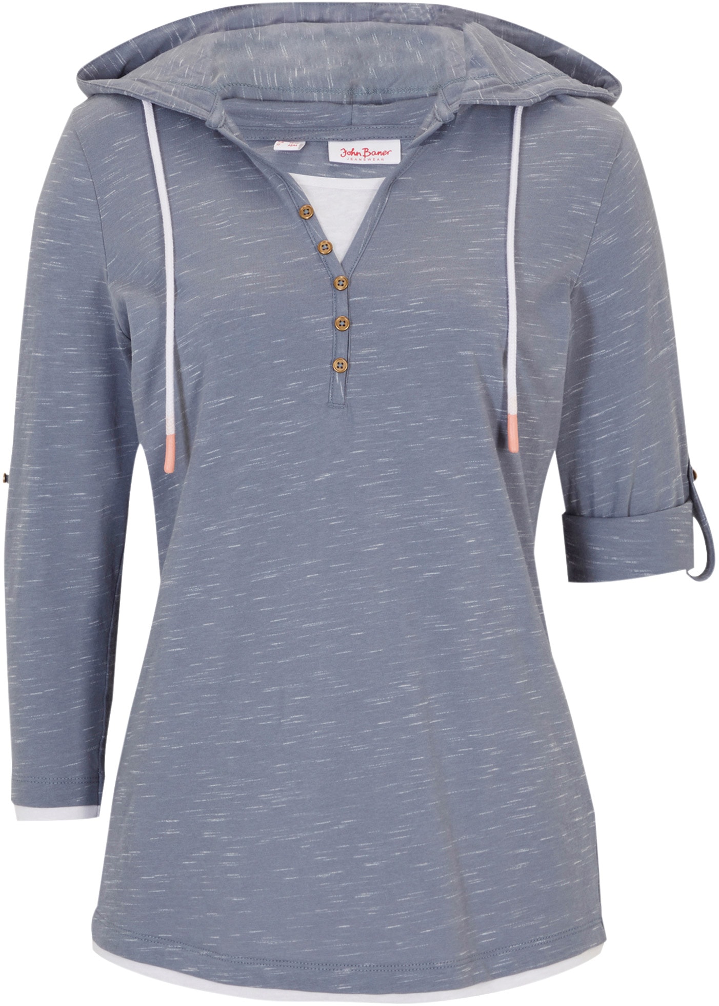 bonprix T-Shirt »Shirt mit Kapuze« 2 Stk. Shirt mit Kapuze