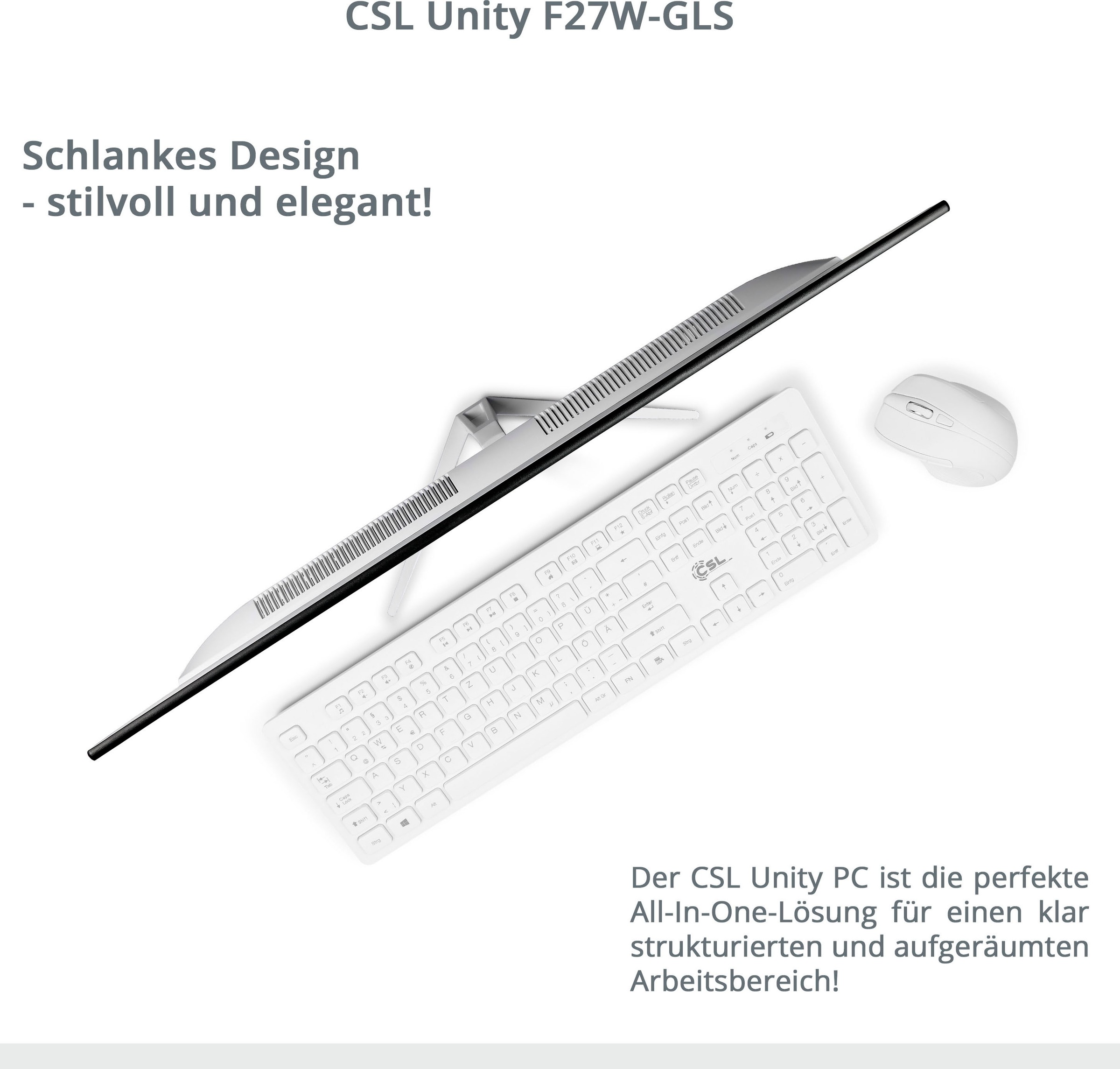 CSL All-in-One PC »Unity F27-GLS mit Windows 10 Pro«