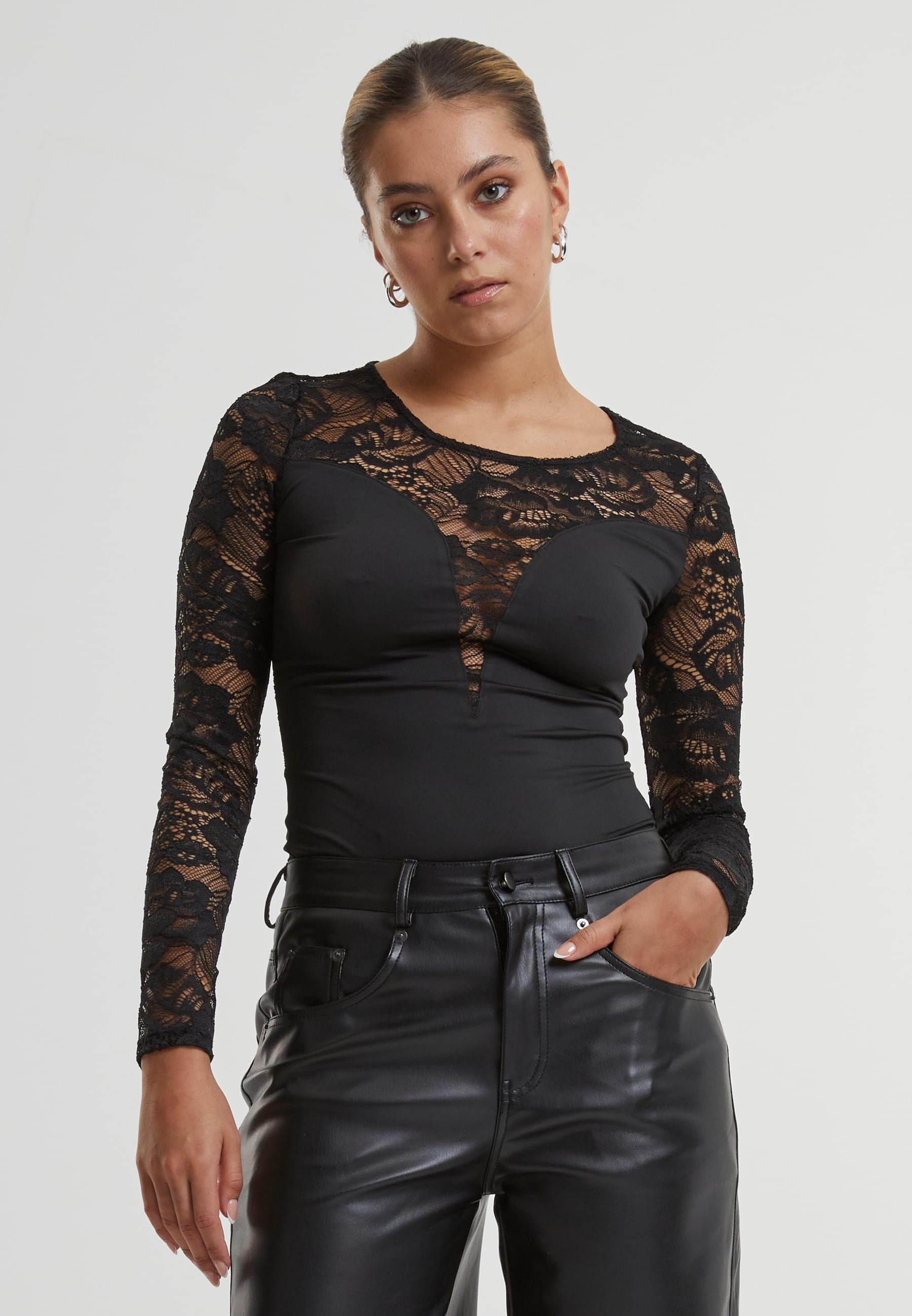URBAN CLASSICS Body »Urban Classics Ladies Round Neck Lace Body«