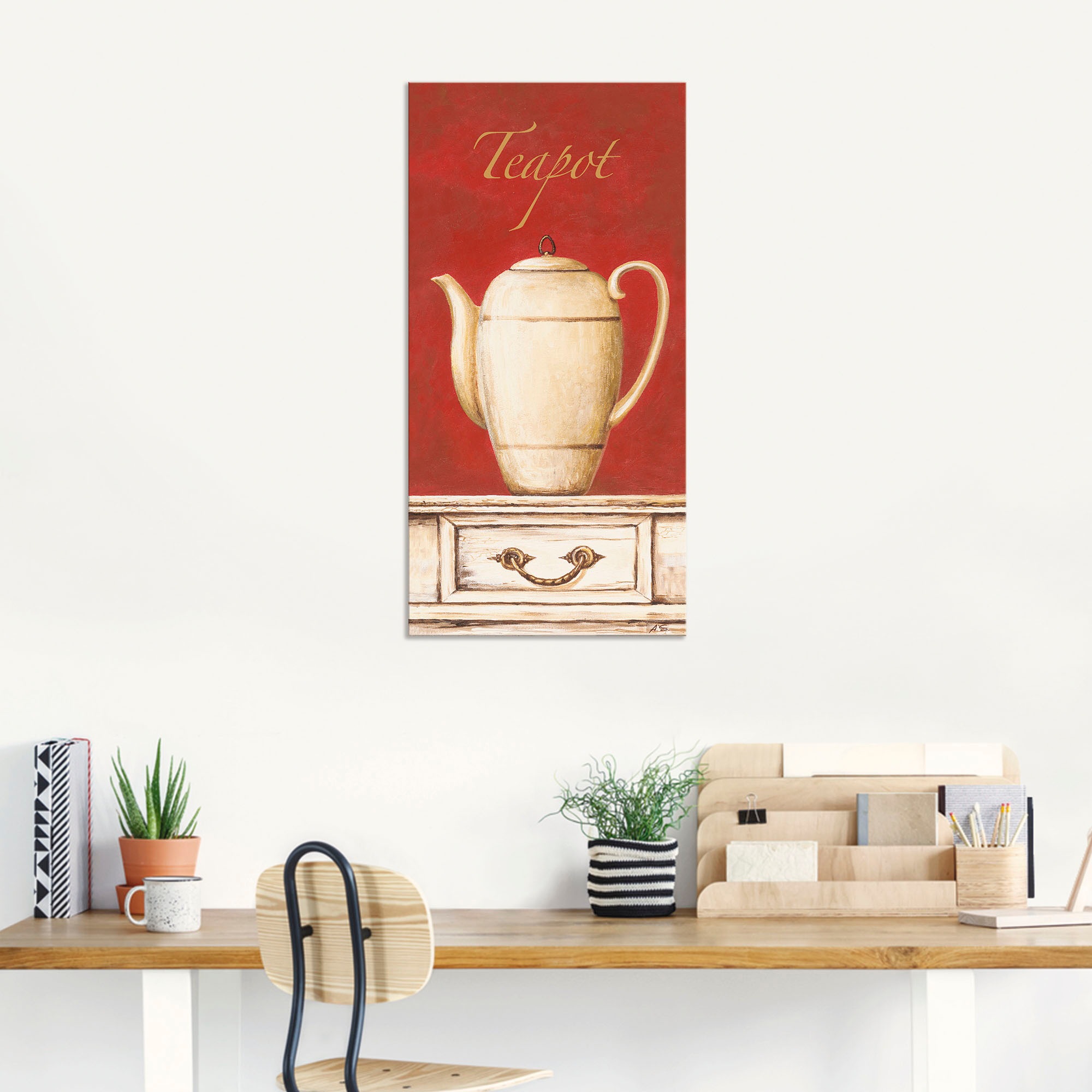 Artland Wandbild »Teekanne«, Getränke, (1 St.), als Alubild, Leinwandbild, Wandaufkleber oder Poster in versch. Größen