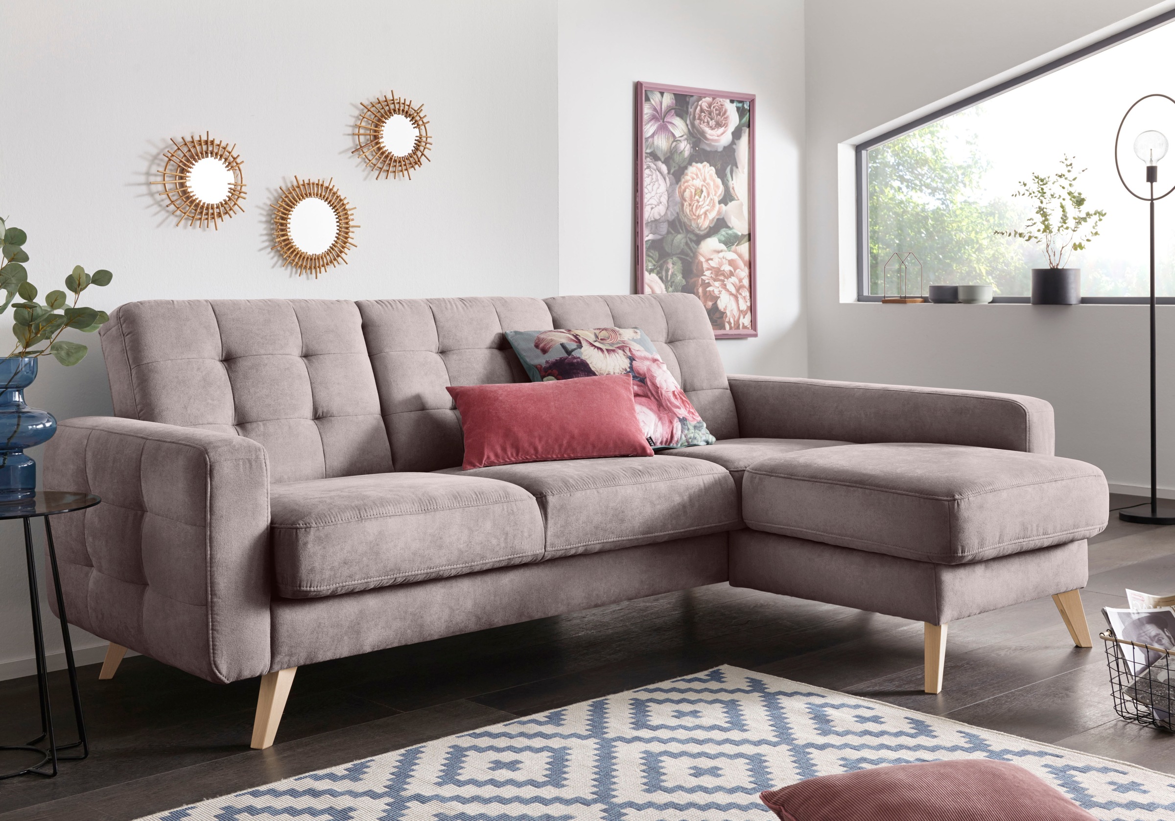 exxpo - sofa fashion Ecksofa »Nappa, kompakt und komfortabel, bequem, zeitl günstig online kaufen