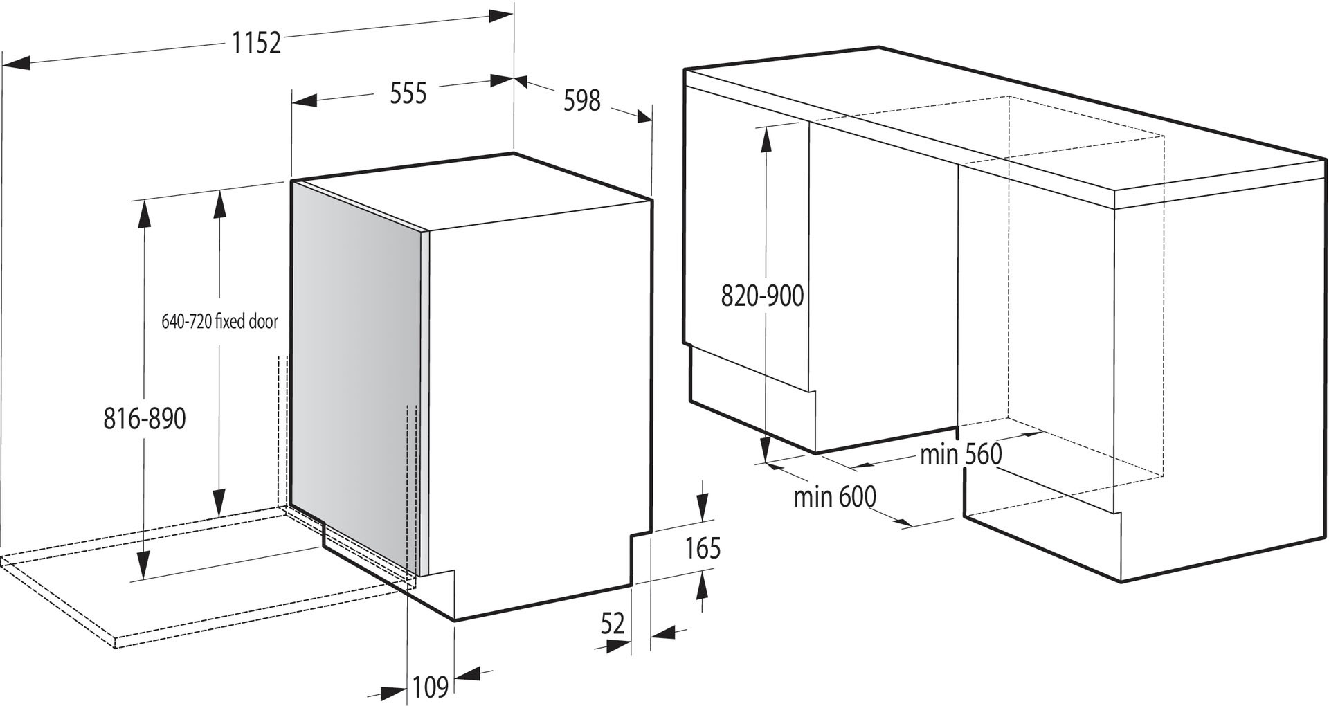 GORENJE vollintegrierbarer Geschirrspüler »GV 693C60 UVAD«, GV 693C60 UVAD, 9,6 l, 16 Maßgedecke, Smarte Dosierung