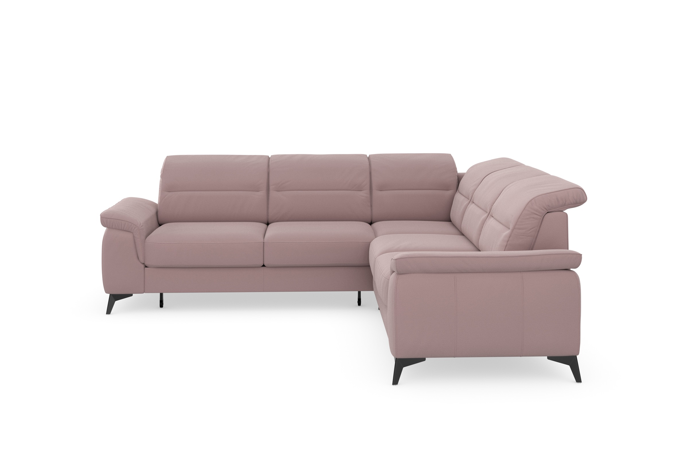 sit&more Ecksofa »Sinatra L-Form«, optinal mit Kopfteilverstellung und Armteilfunktion, Metallfüße
