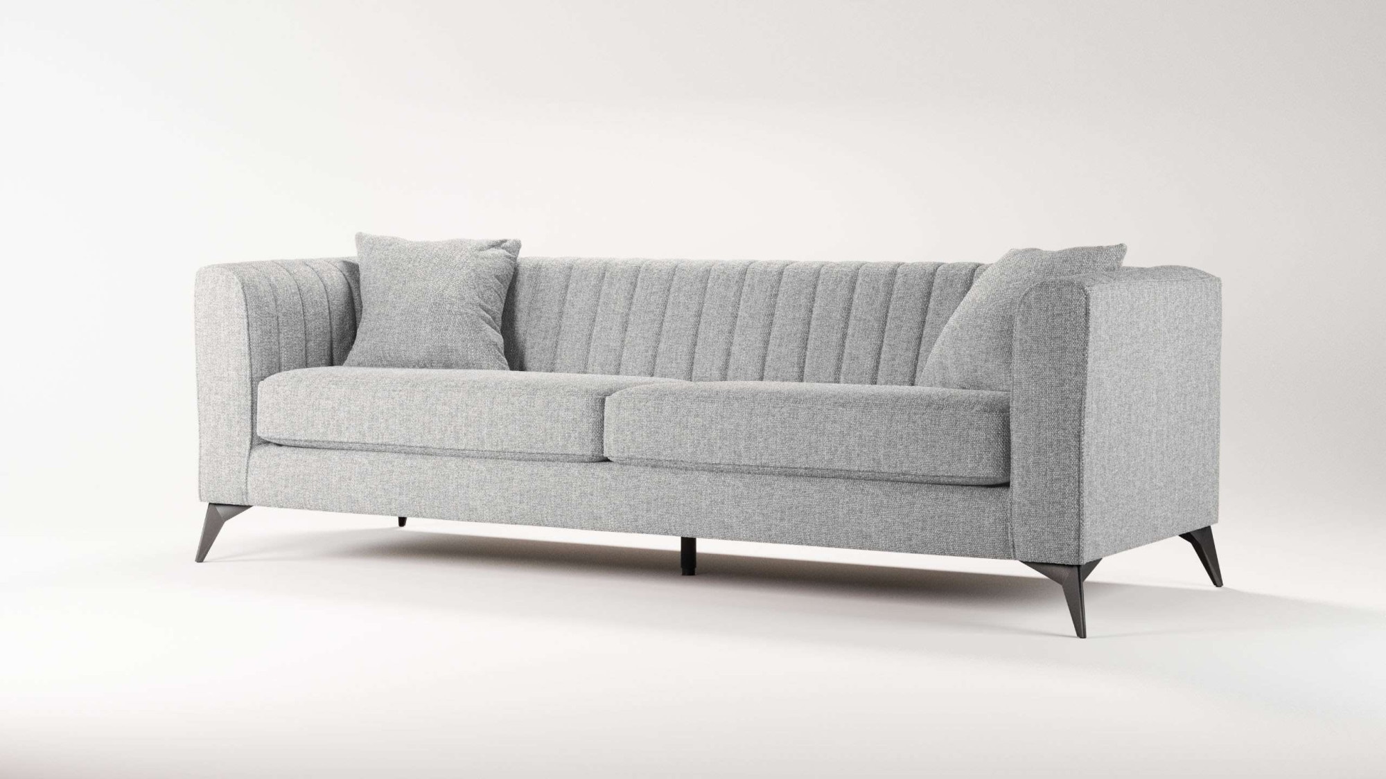 Places of Style 4-Sitzer »MATTHEW elegantes Designsofa, Maße B/T/H: 231/86/74 cm«, XXL, Steppung im Rücken, lose Sitzkissen, incl 2. Zierkissen