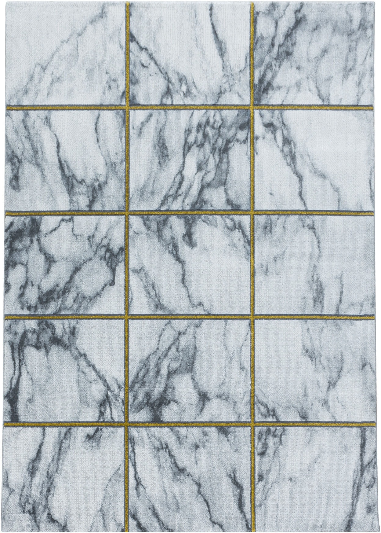 Ayyildiz Teppiche Teppich »NAXOS 3816«, rechteckig, 12 mm Höhe, Läufer, Marmor Optik, Kurzflor, Wohnzimmer