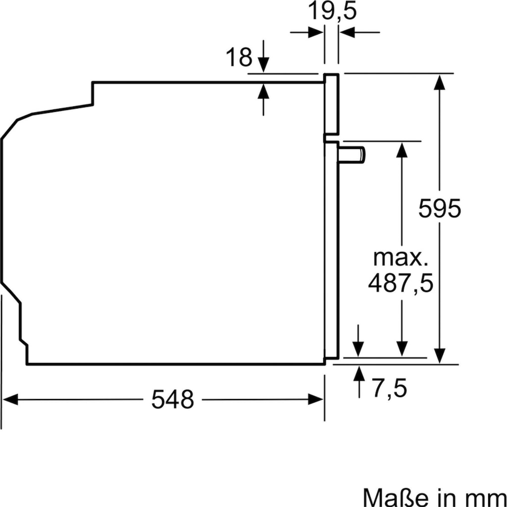 SIEMENS Backofen-Set »EQ872DV01R«, HB672GBS1, mit 3-fach-Teleskopauszug, Pyrolyse-Selbstreinigung