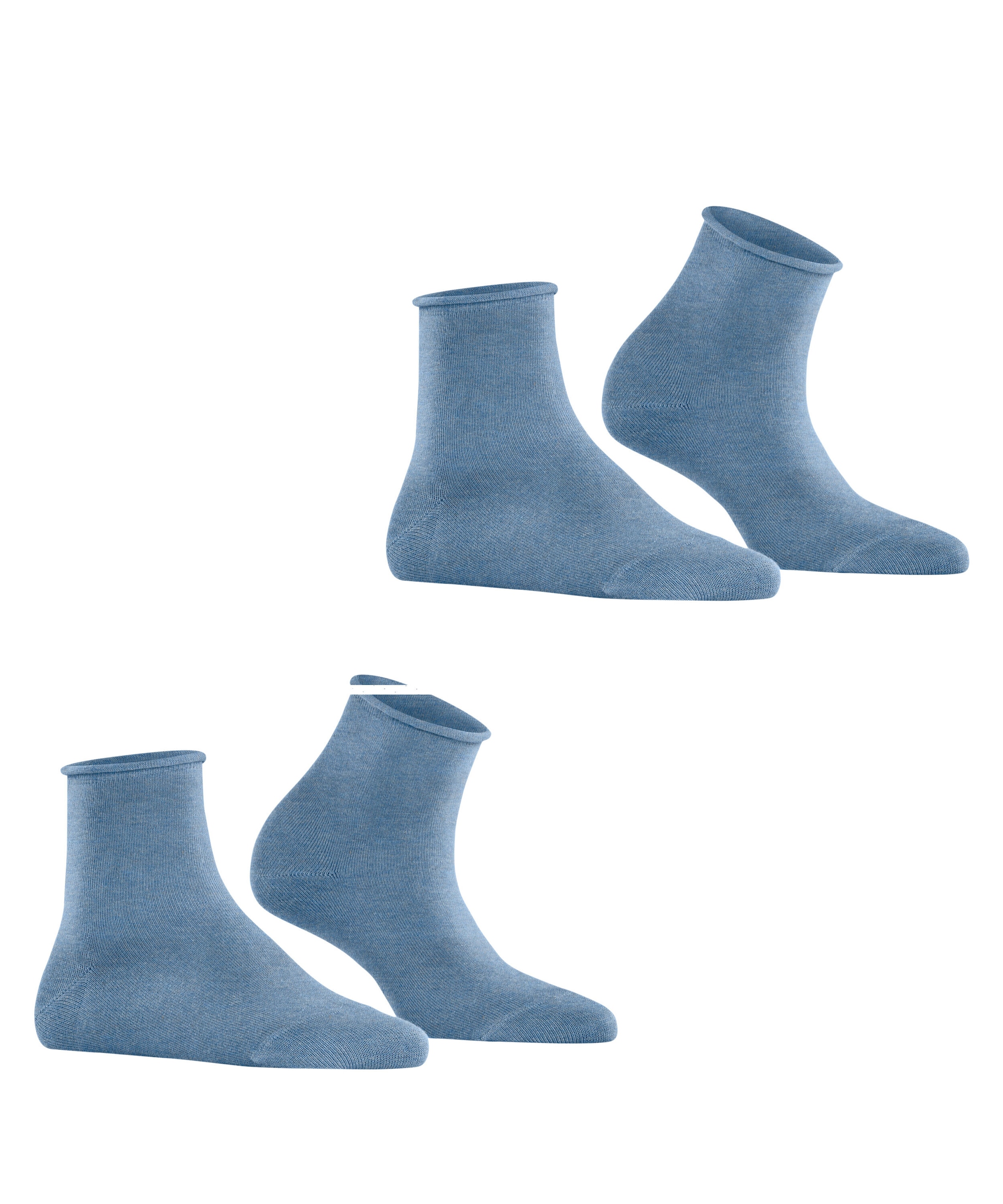 Esprit 1100000002199 »Basic Pure« 2 Paar,  unifarbenes Basic-Design, Rollbündchen