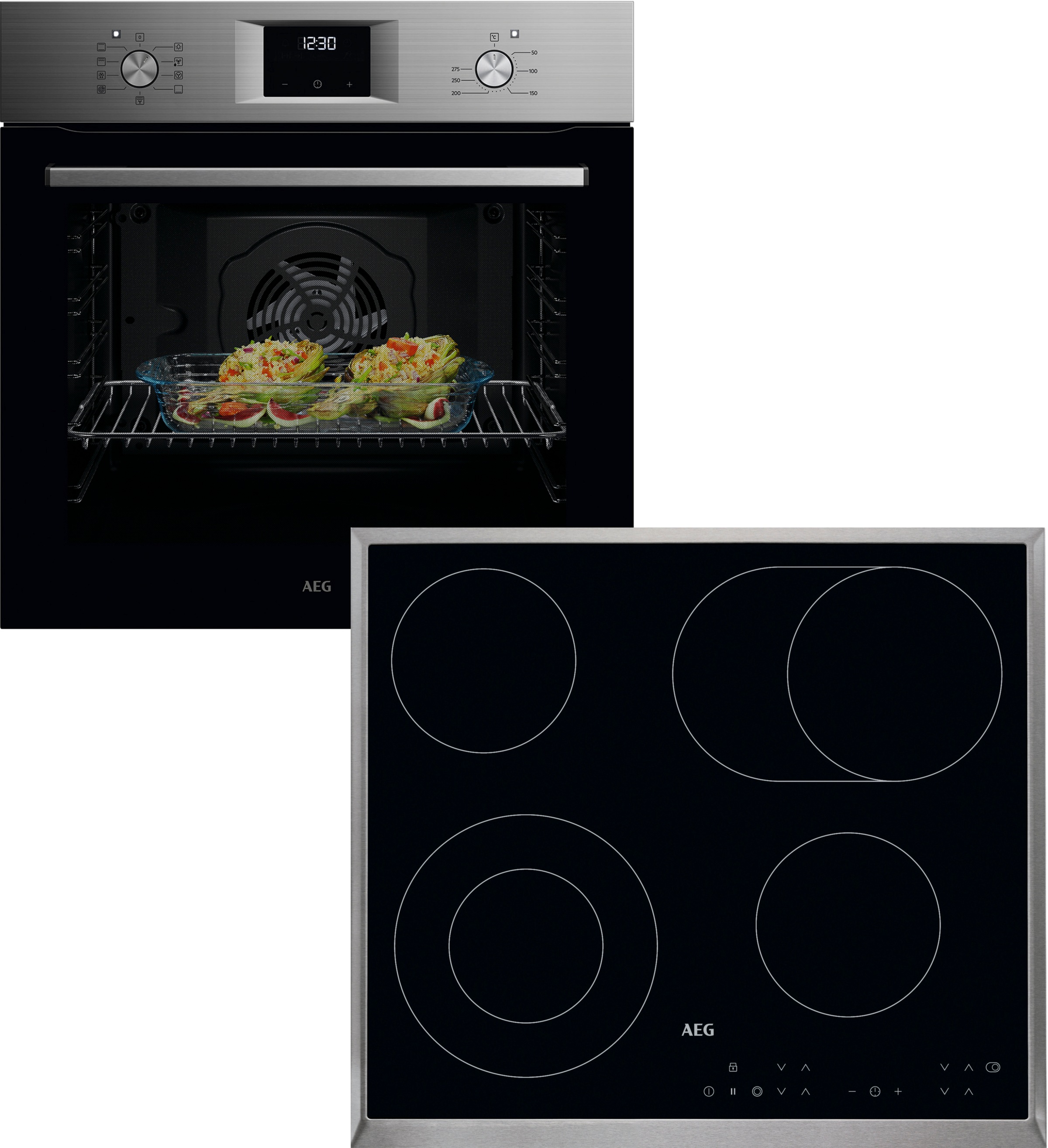 AEG Backofen-Set »OU5AB20ZSM« Aqua Clean Grillfunktion und gleichmäßige Gar günstig online kaufen