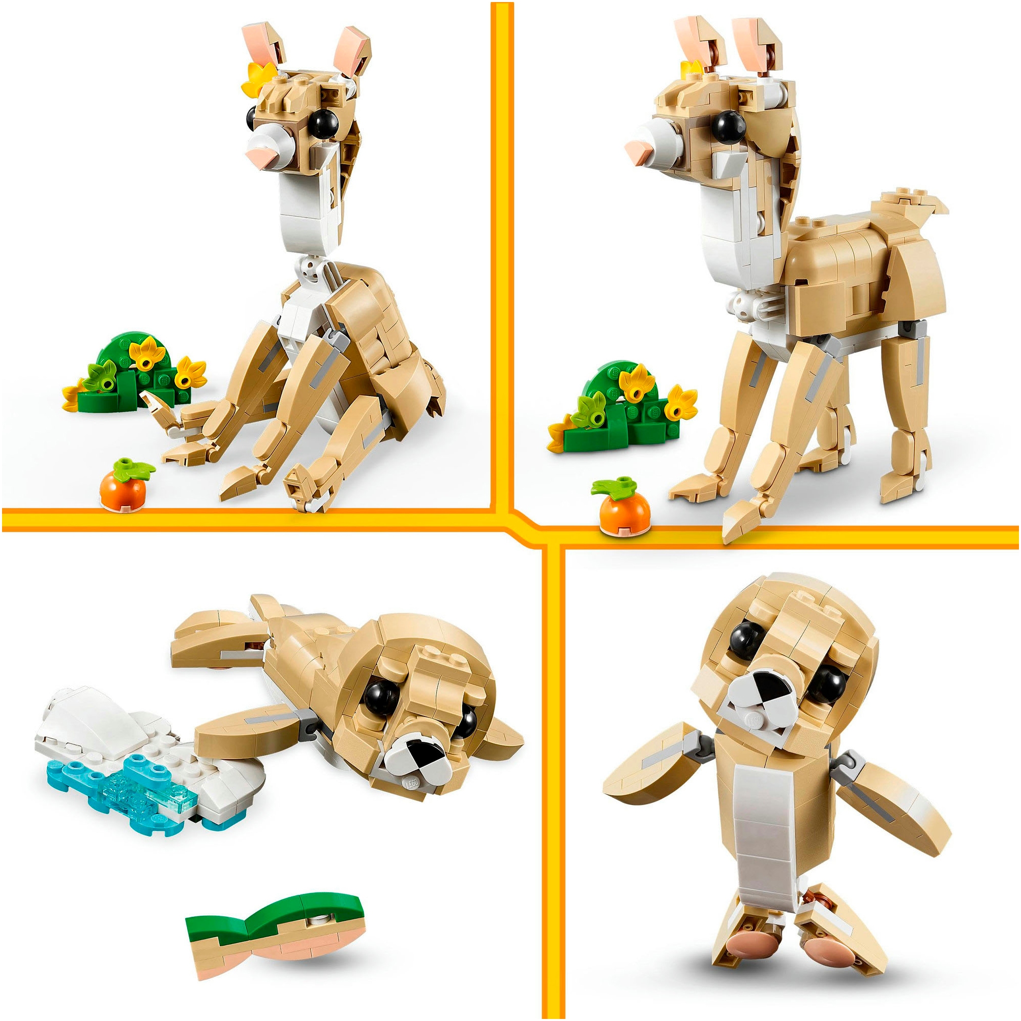 LEGO® Konstruktionsspielsteine »Häschen (31162), LEGO Creator«, (326 St.), Made in Europe