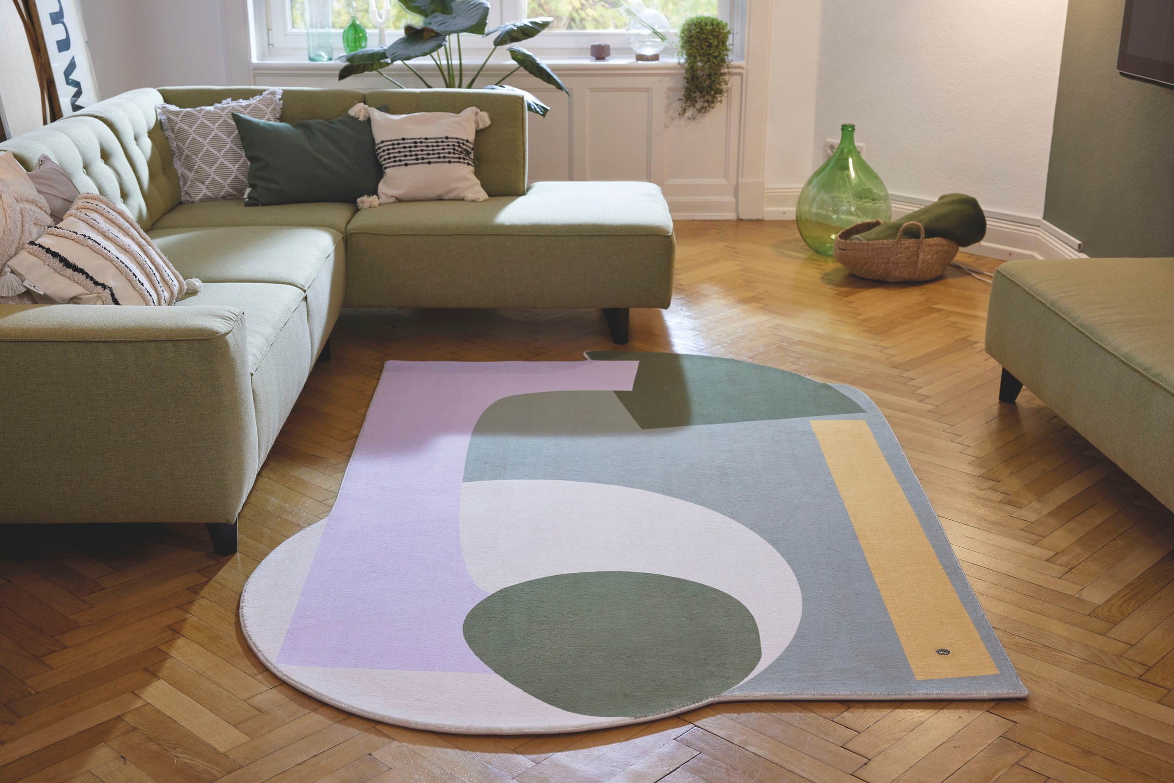 TOM TAILOR HOME Teppich »Shapes - EIGHT«, Motivform, 5 mm Höhe, Kurzflor, bedruckt, modernes Design