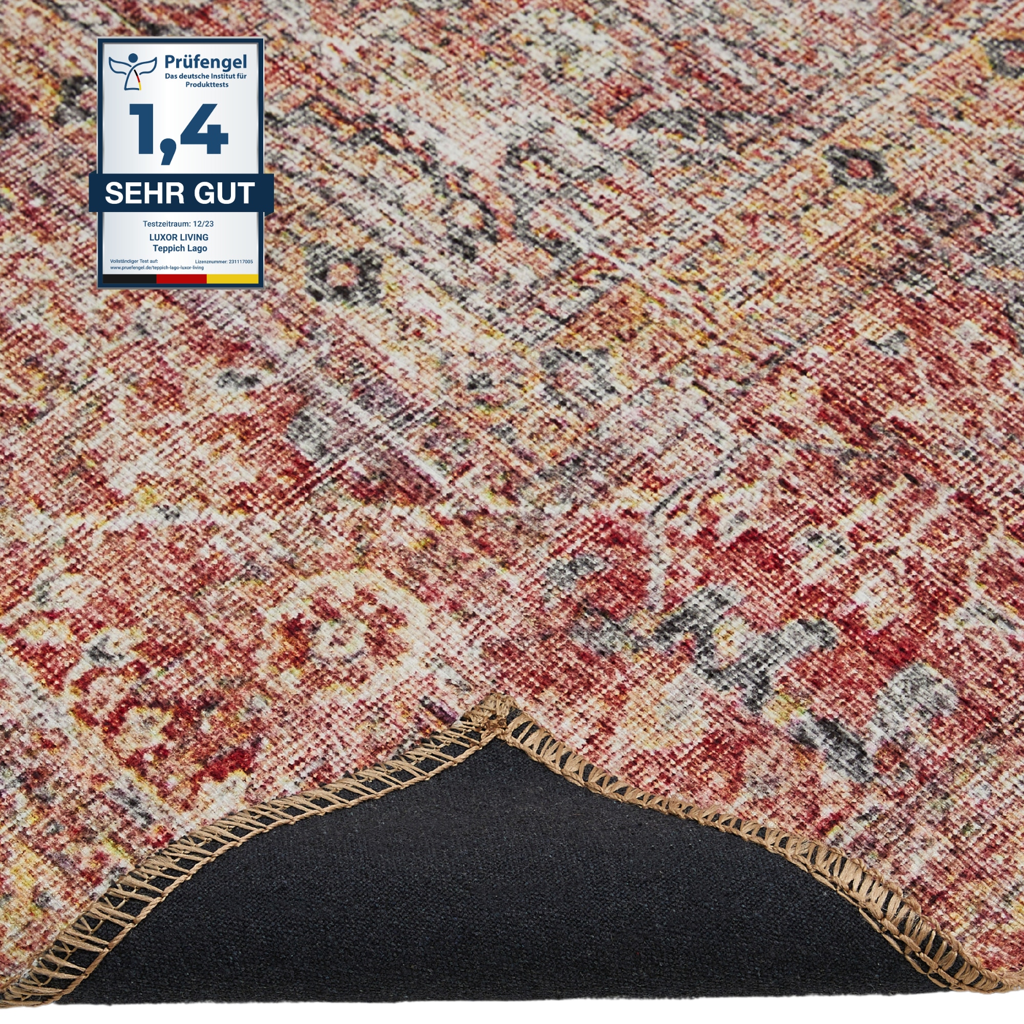 LUXOR living Teppich »Lago«, rechteckig, 6 mm Höhe, faltbarer Teppich, modernes Design, waschbar, In- und Outdoor geeignet