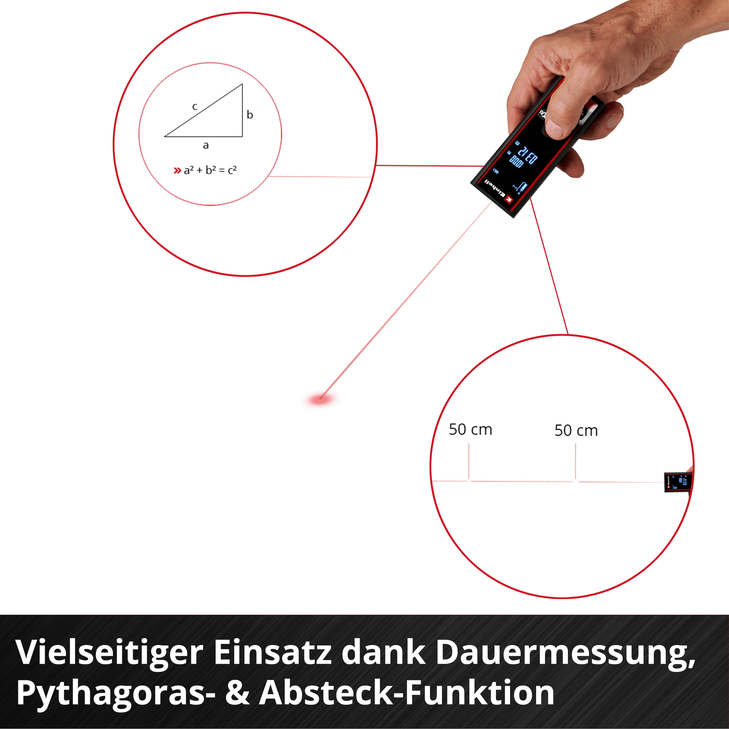 Einhell Lasermessgerät »Laser-Distanzmesser TC-LD 60 R«