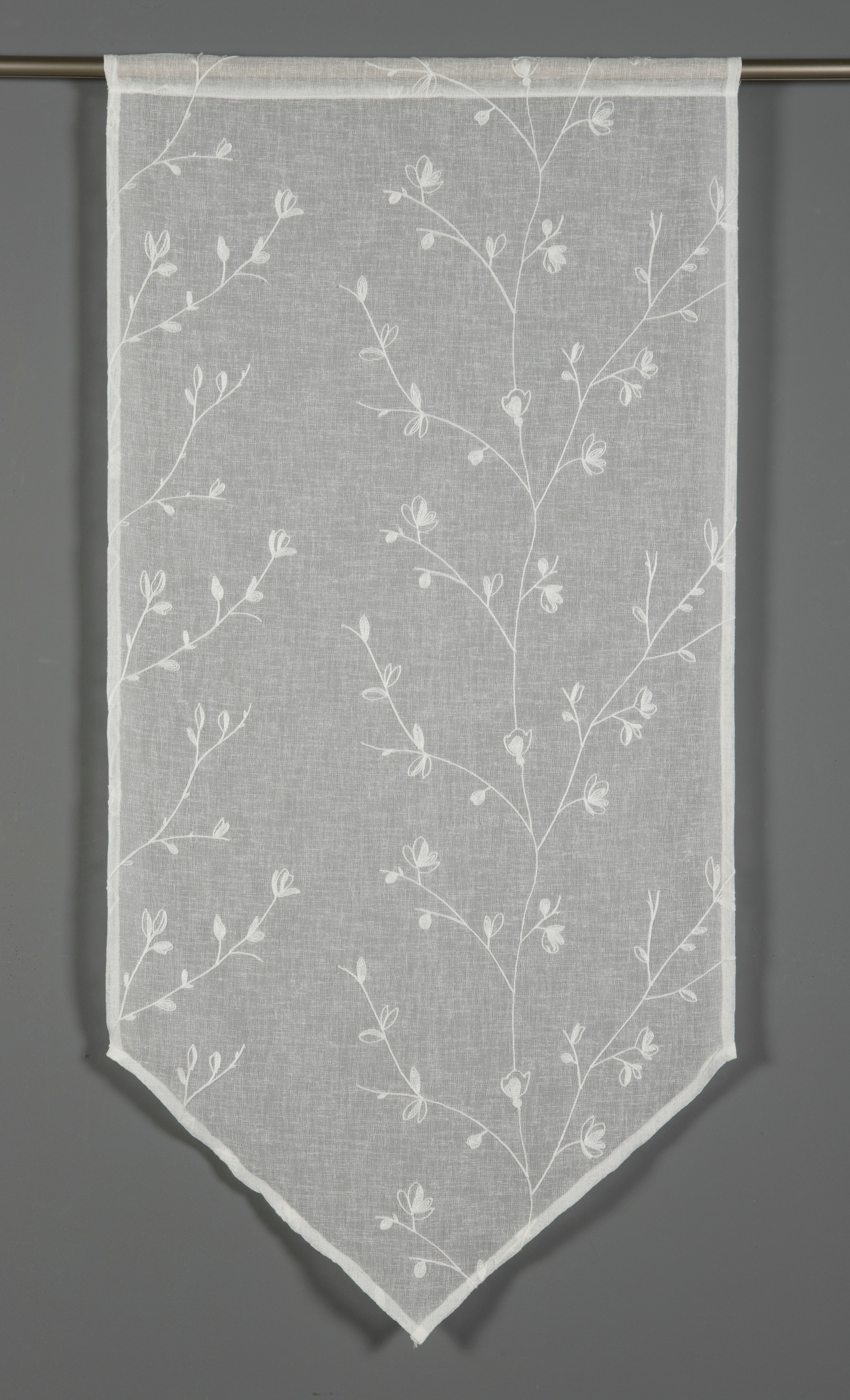 GARDINIA Gardine »weiß«, (1 St.), transparent, Polyester, Panneaux mit Stickerei