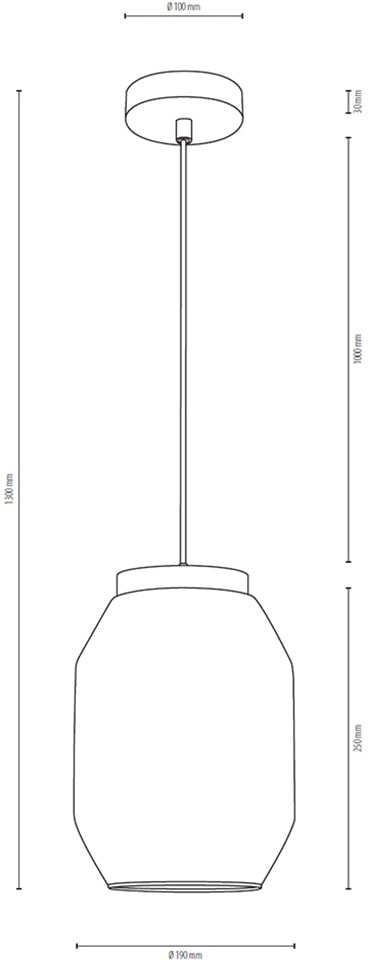 BRITOP LIGHTING Pendelleuchte »VASO«, 1 flammig, Leuchtmittel E27 | ohne Leuchtmittel-Leuchtmittel wechselbar, Naturprodukt aus Eichenholz, Hochwertiger Glasschirm