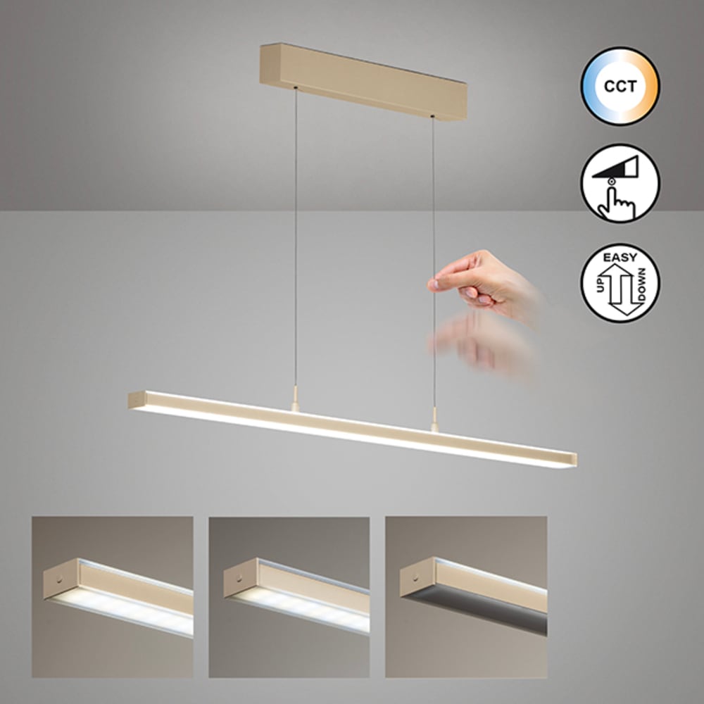 FISCHER & HONSEL Pendelleuchte »Valeno« LED-Board 1 Stk. Farbtemperatur in 3 Stufen einstellbar, höhenverstellbar mit Kabellift