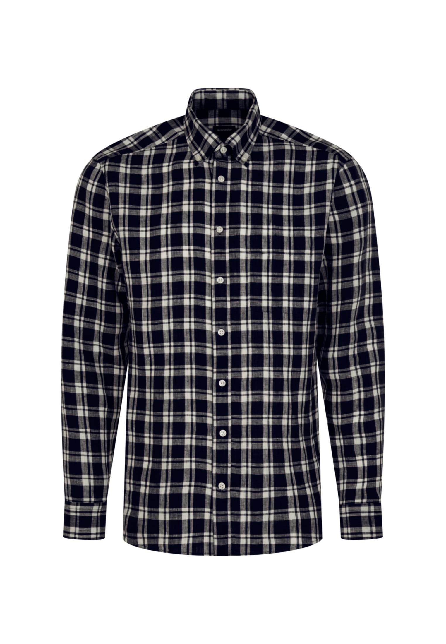 seidensticker Businesshemd »Schwarze Rose«, Regular Langarm Button-Down-Kragen Karo