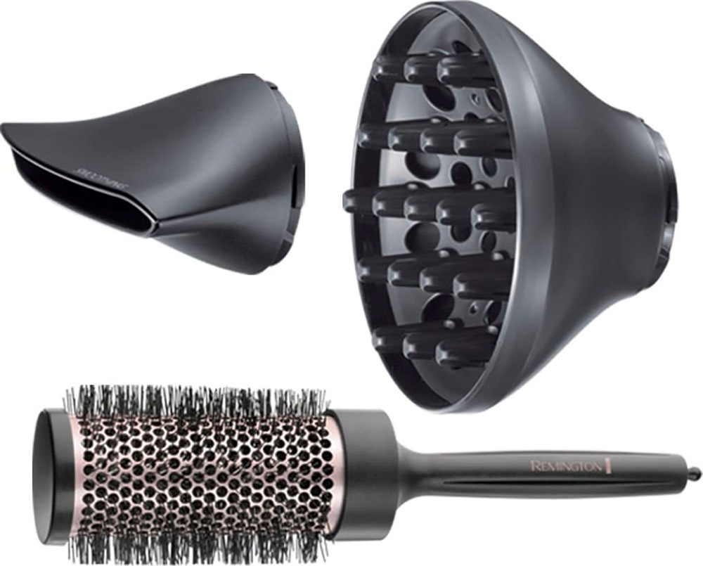 Remington Haartrockner »Curl & Straight Confidence (D5706)«, 2200 W, 3 Aufsätze, 2.200 Watt, Ionenpflege, inkl. Stylingdüse, Diffusor & Rundbürste