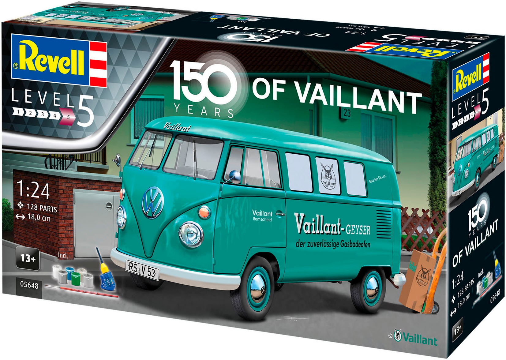 Revell® Modellbausatz »Geschenkset VW T1 Bus 150 Jahre Vaillant« Made in Europe