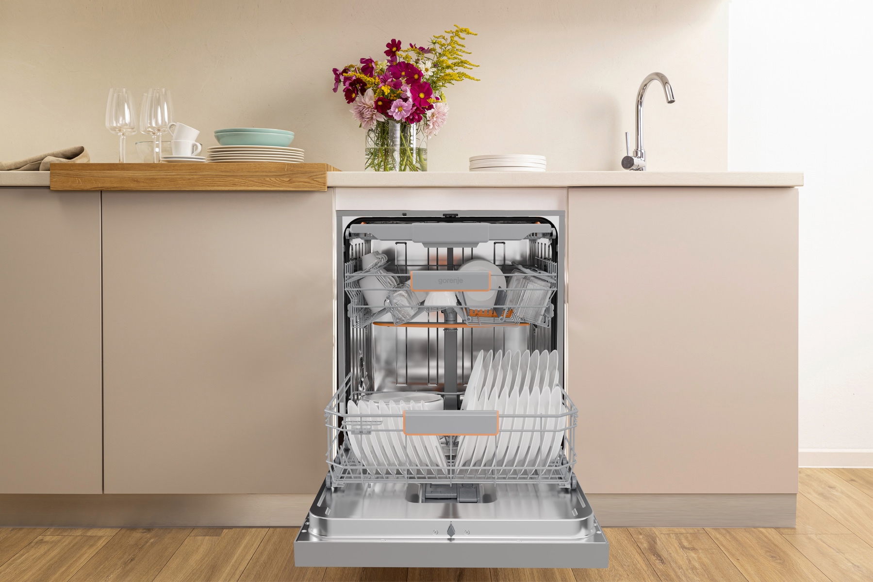 GORENJE teilintegrierbarer Geschirrspüler »GI673A92X« 9,4 l 16 Maßgedecke TotalDry - auto. Türöffnung