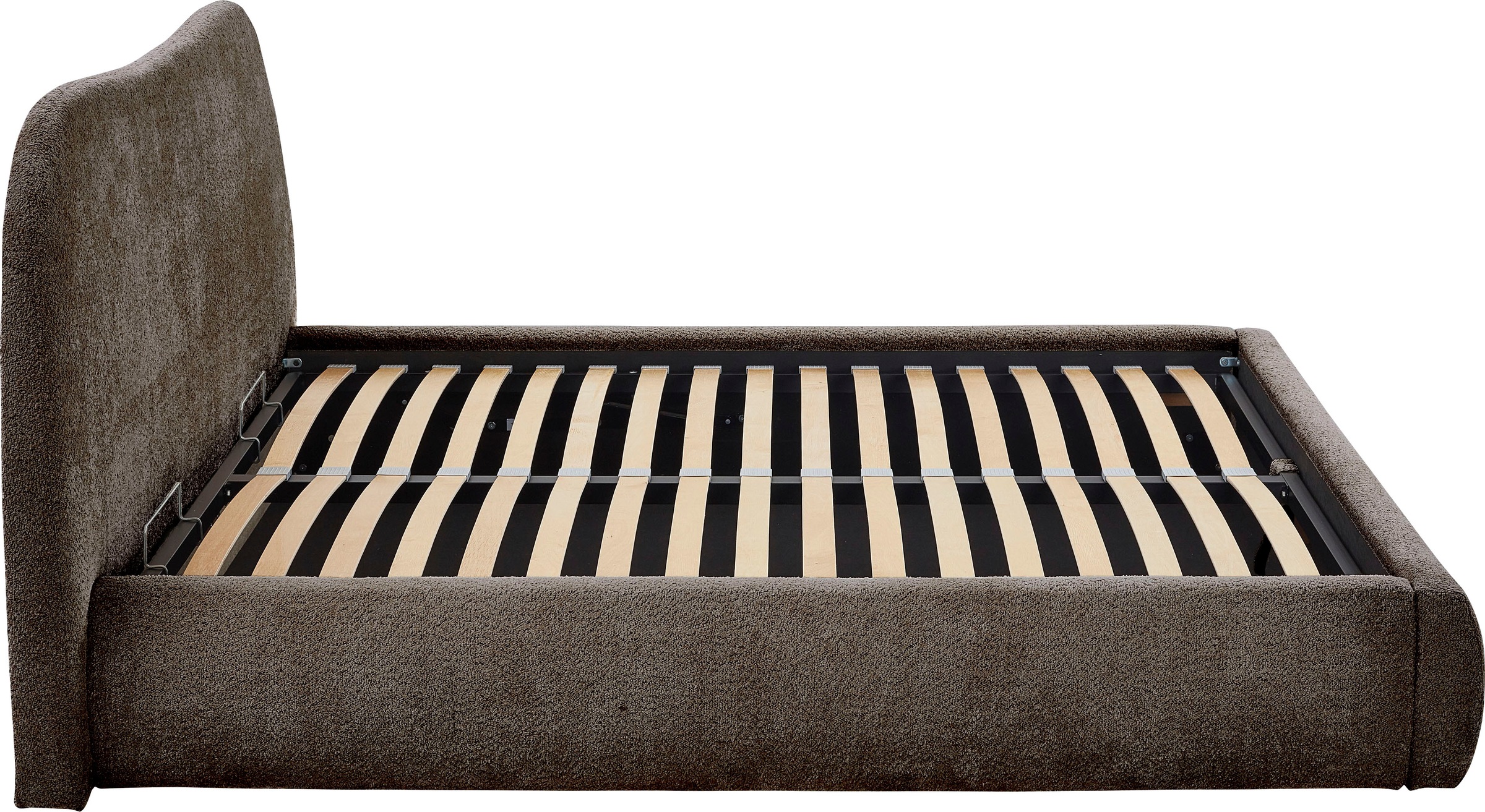 ATLANTIC home collection Polsterbett »Sophie«, mit oder ohne Stauraum, hochwertiger Bouclé-Bezug