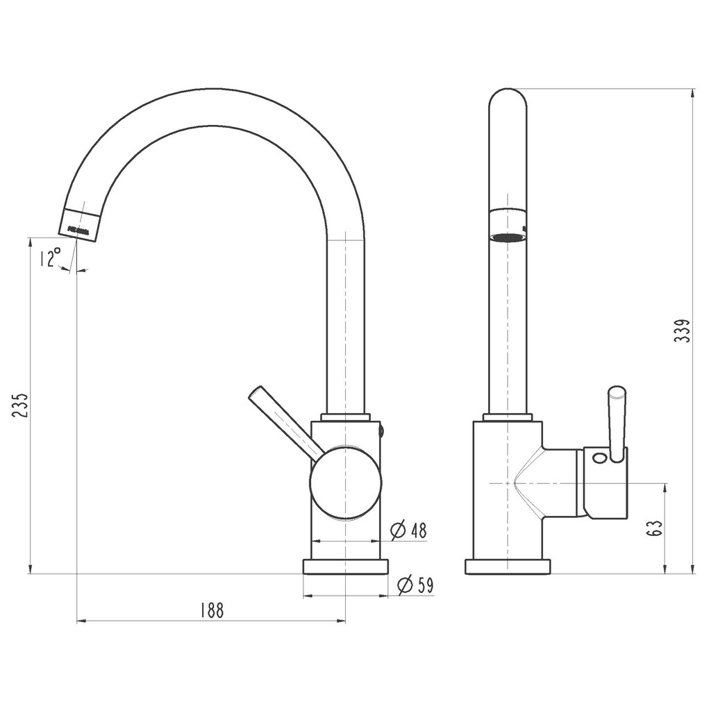 Schütte Spültischarmatur »UNICORN«, (Mischbatterie)