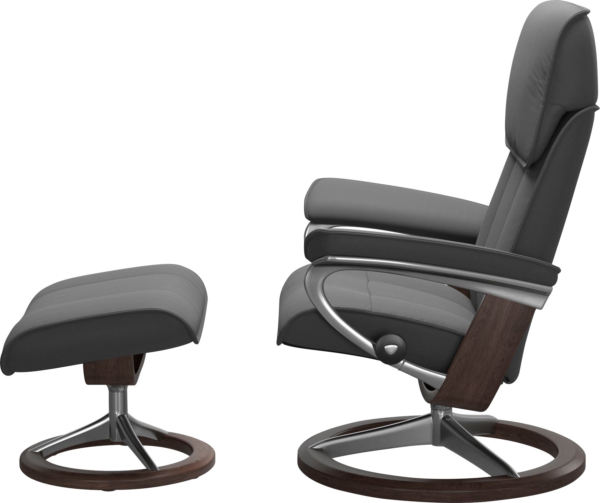 Stressless® Relaxsessel »Admiral«, (Set, Relaxsessel inkl. Hocker), mit Signature Base, Größe M & L, Gestell Wenge