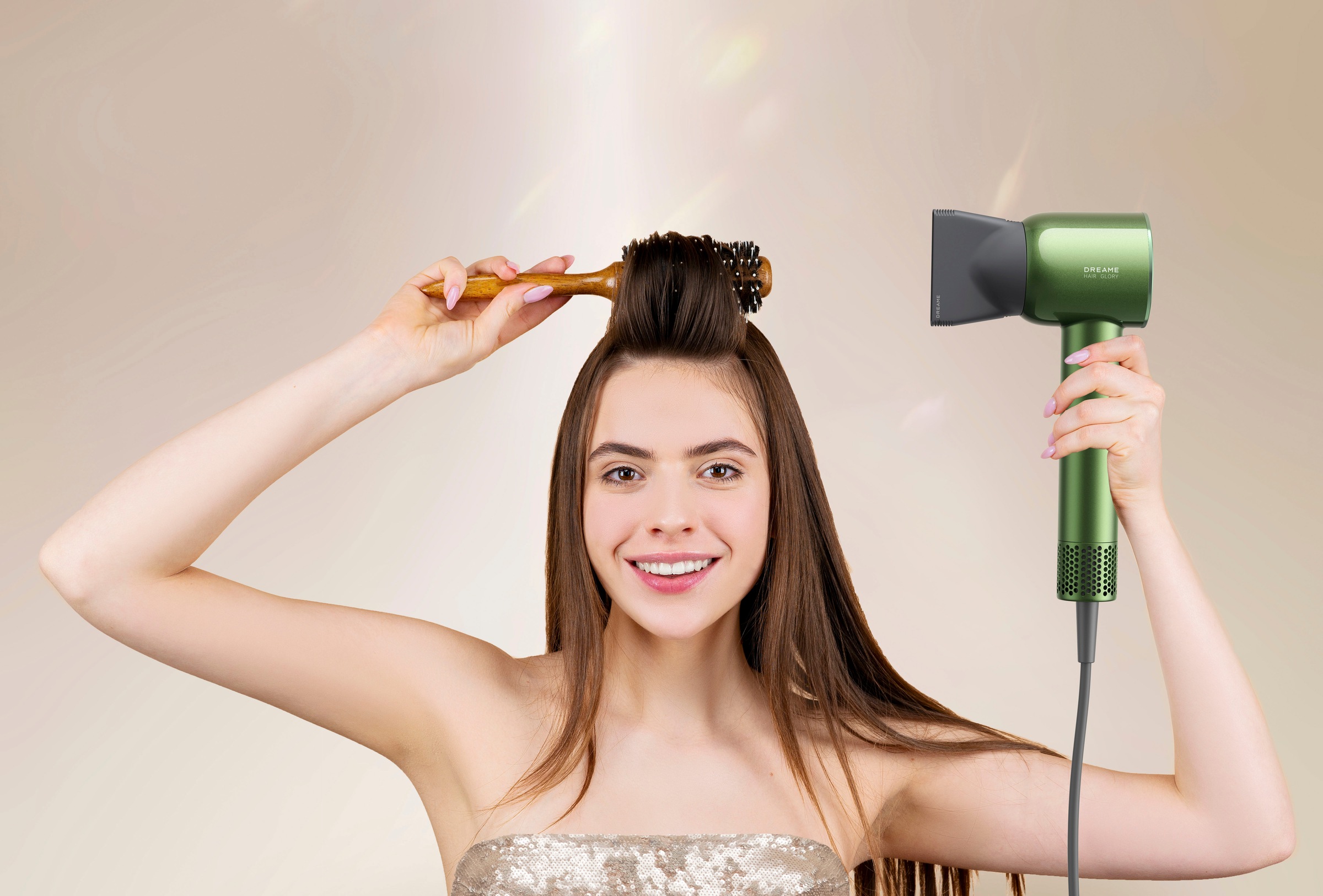 Dreame Haartrockner »Glory Master High-Speed Hair Dryer«, 1600 W, 3 Aufsätze, drei Düsen, vier Temperaturstufen, geringes Gewicht
