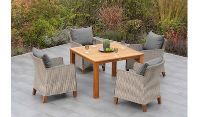 MERXX Gartensessel »Teneriffa«, (Set, 2 St.), 2er Set, Polyrattan, inkl.  Sitzkissen auf Rechnung kaufen