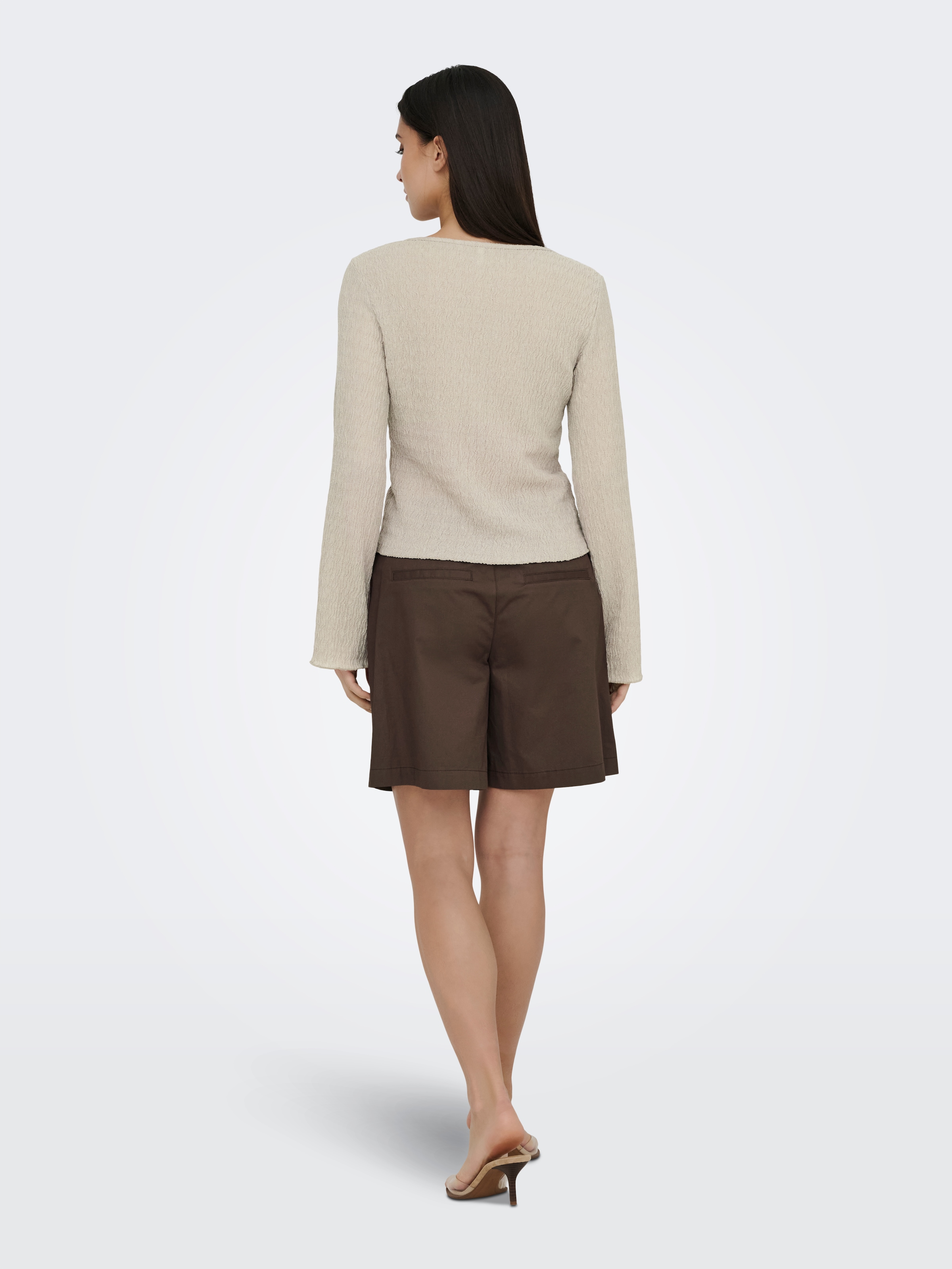 ONLY Strickjacke »ONLILSE L/S CARIDGAN STRUC JRS« Kunstfaser, V-Ausschnitt