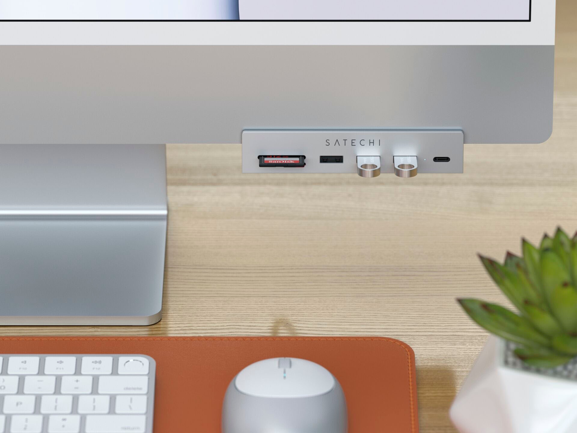 Satechi USB-Adapter »USB-C Clamp Hub for 24" iMac«, USB 3.0 Typ A zu USB-C