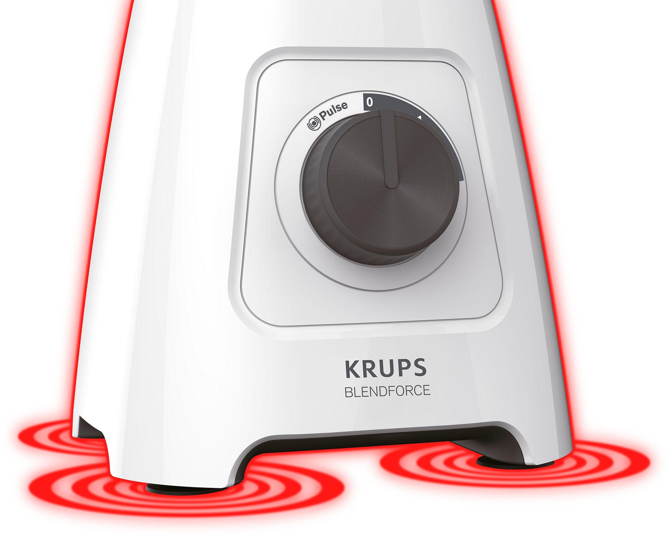 Krups Standmixer »KB4201 Blendforce«, 600 W, 2L Kunststoffbehälter, 4 Messer, 2 Geschwindigkeiten+ Pulse-Funktion
