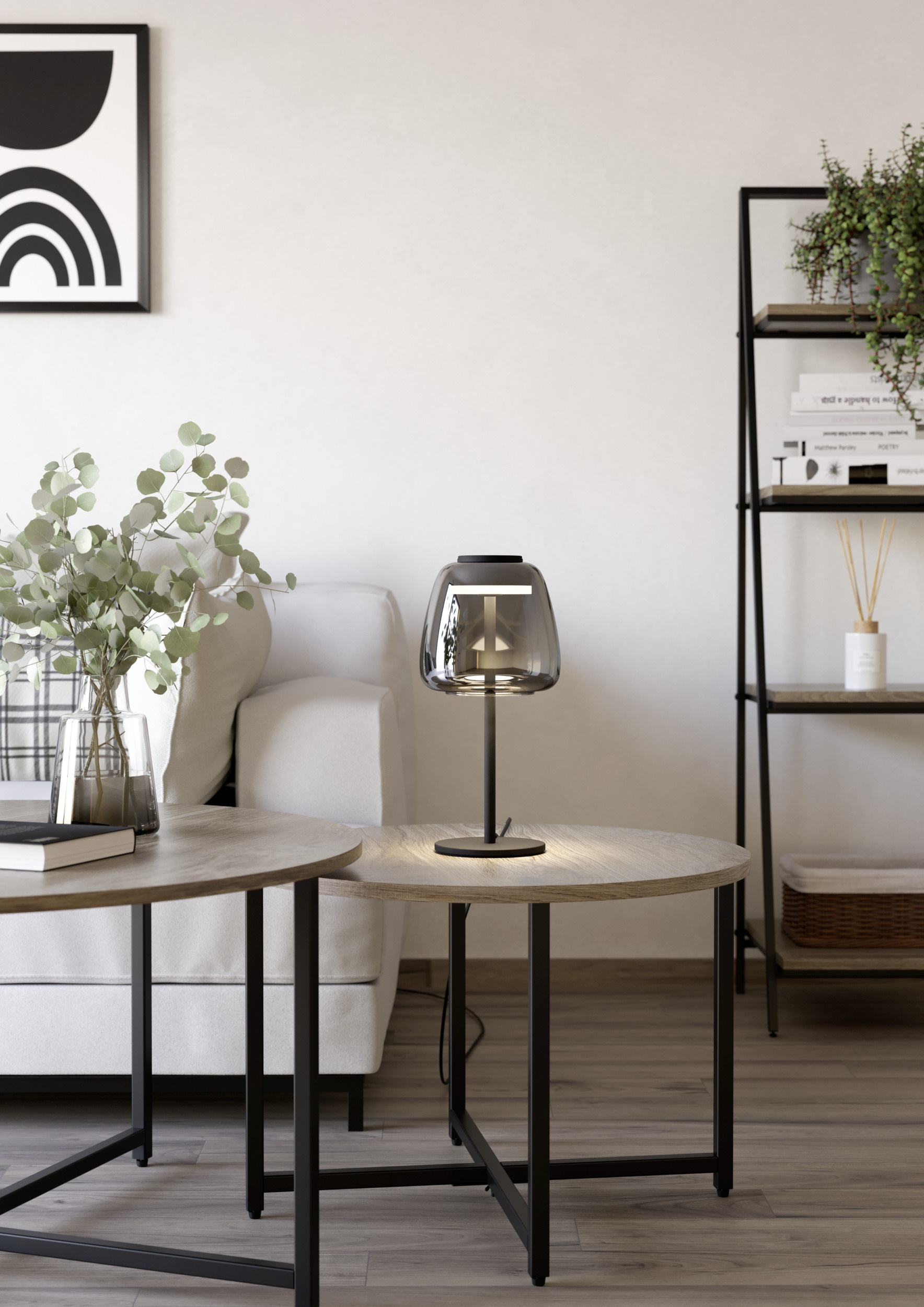 EGLO Tischleuchte »ALFERO-Z Tischlampe - Stahl - LED - 7,7W - IP20« LED-Modul 1 Stk. Kaltweiß | Neutralweiß | Warmweiß Nachttischlampe, Schreibtischleuchte, Leselampe, H34,5 x Ø16,5 cm