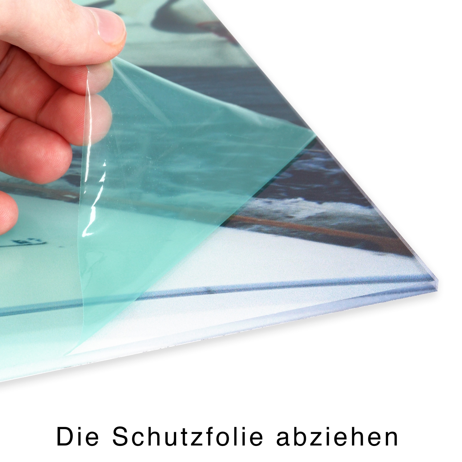 queence Acrylglasbild »Fotomaipulation Wolf«, Baumbilder-Bäume-Gesicht-Kunst-Landschaft-mystischer Wald-Natur-Schwarz-Weiß-Wald-Waldbilder-Wildtiere-Wolfbilder-Wölfe, (1 St.), Fine Art-Print in Galeriequalität