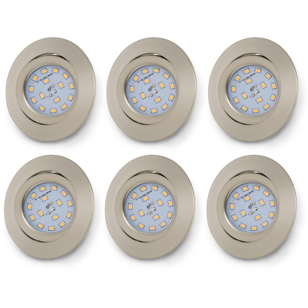 B.K.Licht LED Einbauleuchte »Kiro«, 6er-Set, Schutzart IP23, LED Leuchtmodul fest integriert