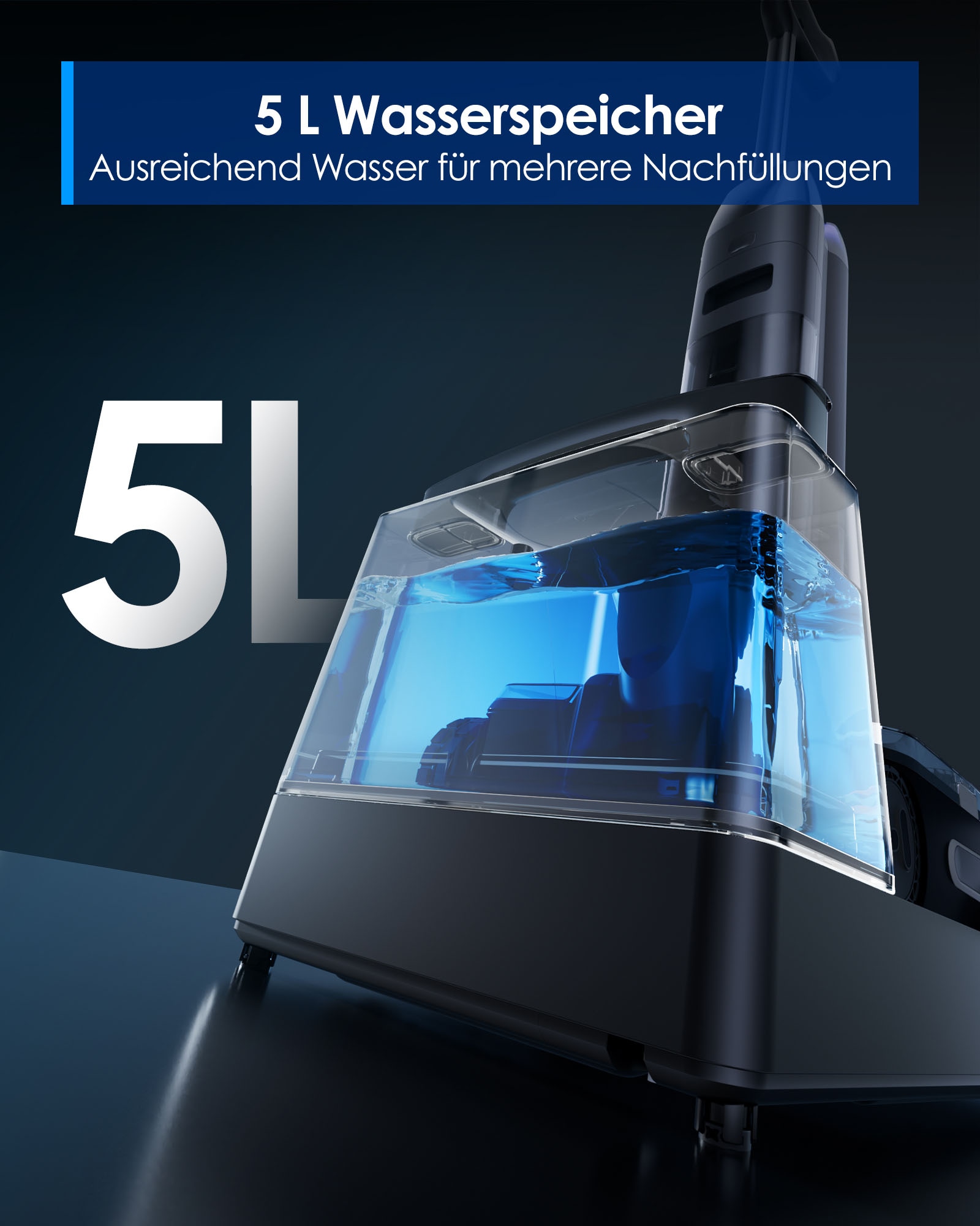 Tineco Nass-Trocken-Sauger »FLOOR ONE Station S9 Artist mit 5 Liter Frischwasserstation,« 85° Grad Heißluft-Trocknung, 22.000 pa Saugleistung