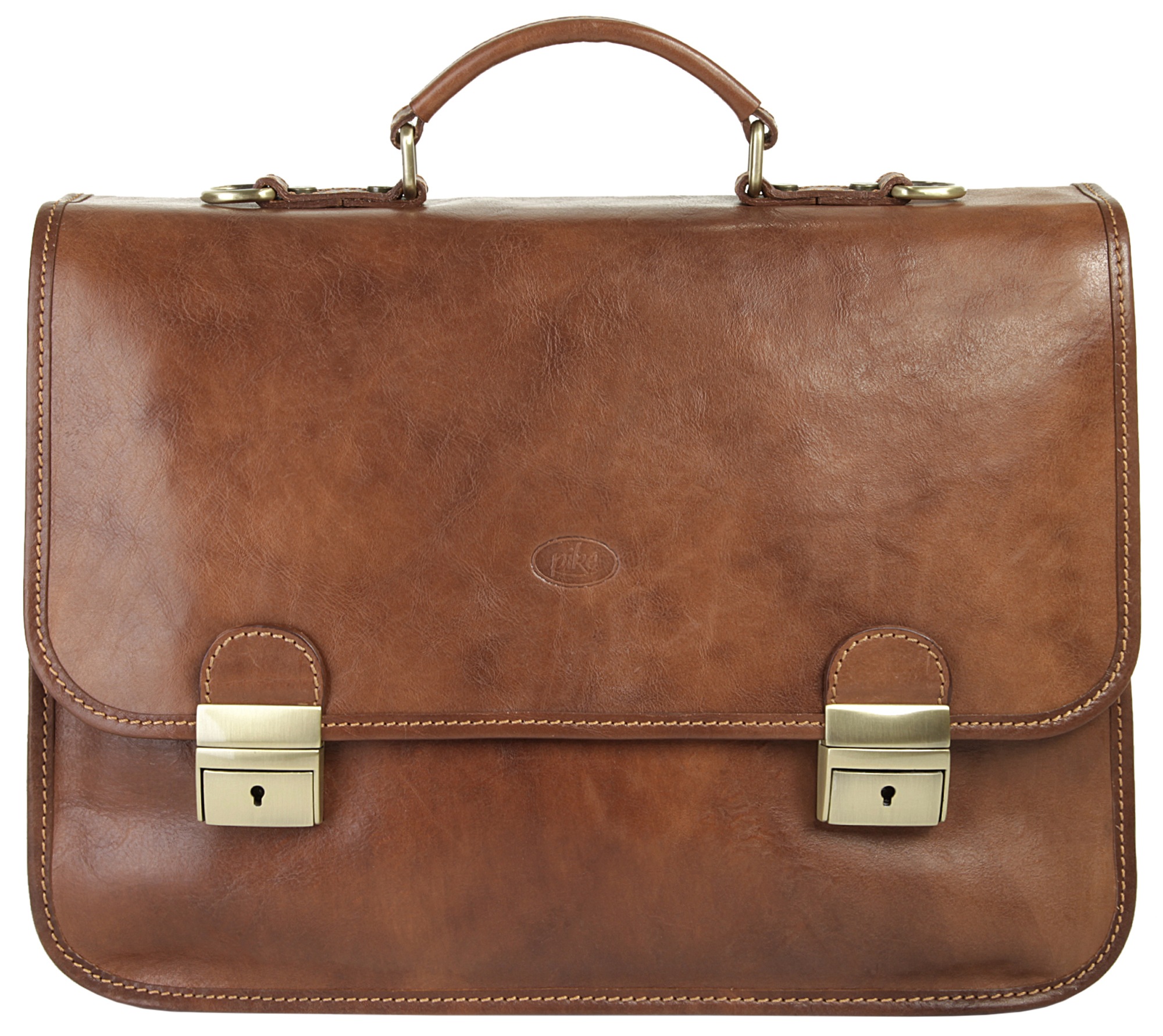 Aktentasche echt Leder, Made in Italy, Gr. B/H/T: 38 cm x 29 cm x 10 cm onesize, braun