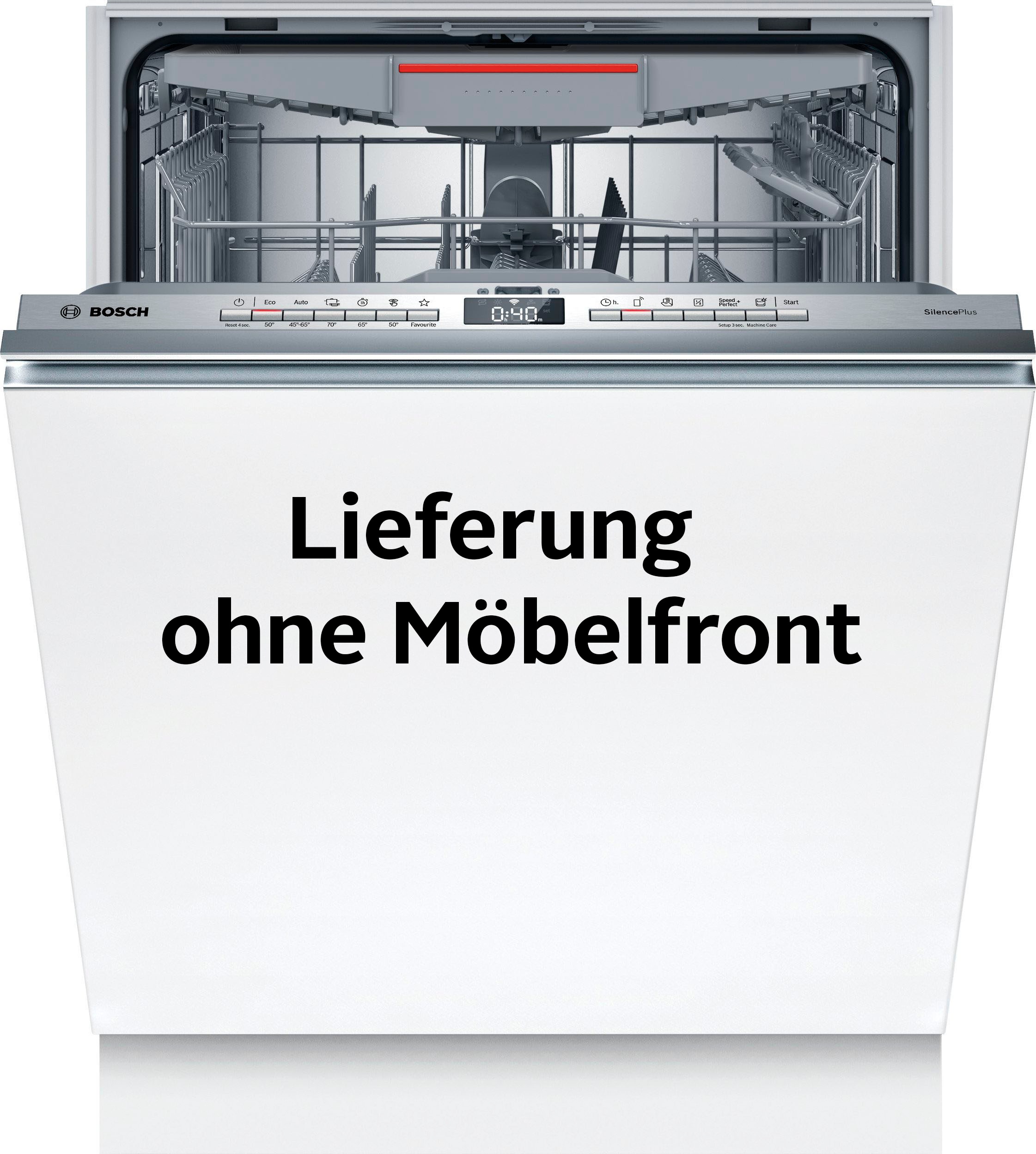 BOSCH vollintegrierbarer Geschirrspüler XXL, Serie 4 »SBH4ECX21E« 14 Maßgedecke weiß Silence Plus: der außergewöhnlich leise Geschirrspüler (42...
